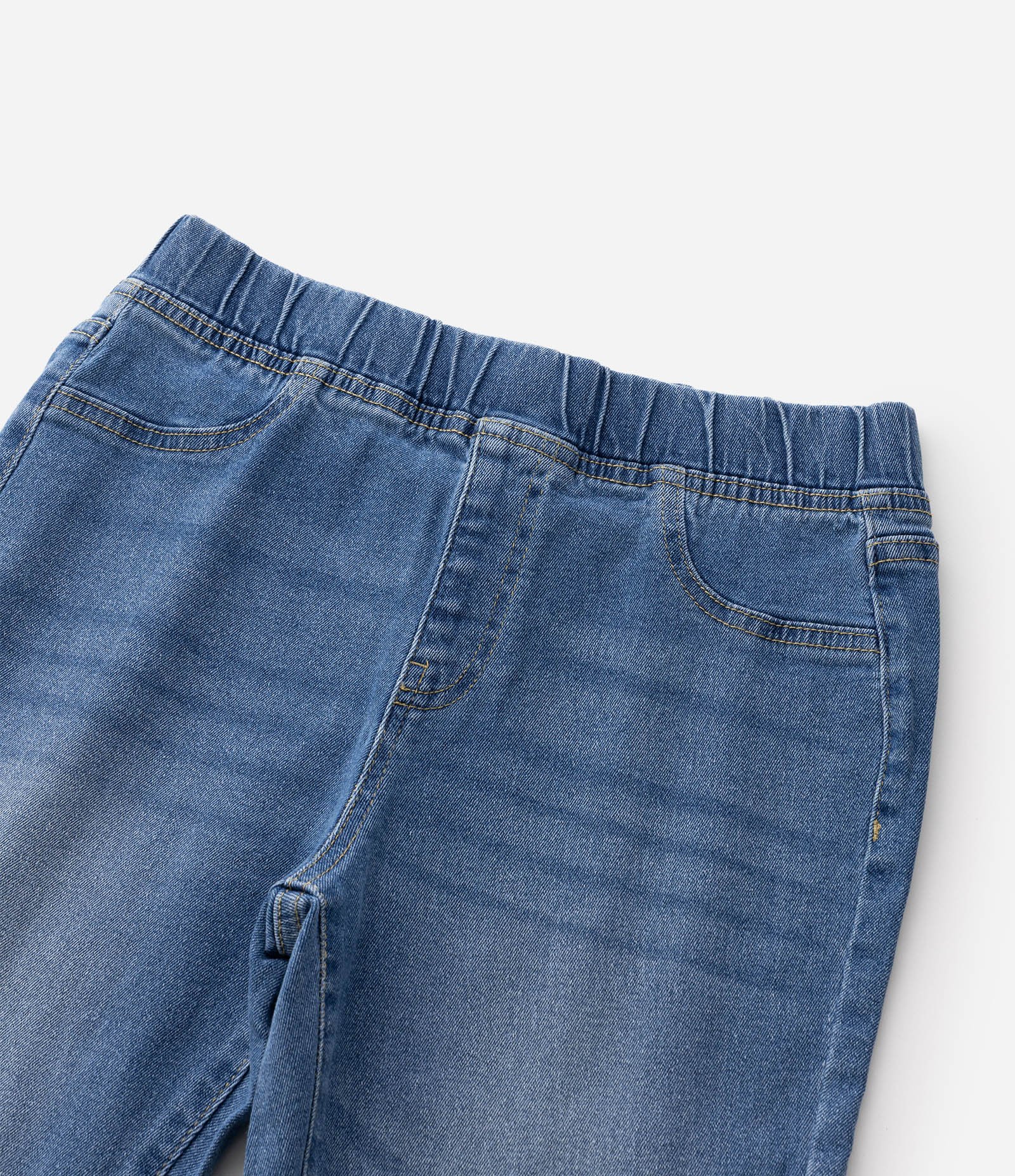 Calça Infantil Flare Jeans com Cós Elástico – Tam 5 a 16 Anos Azul 5