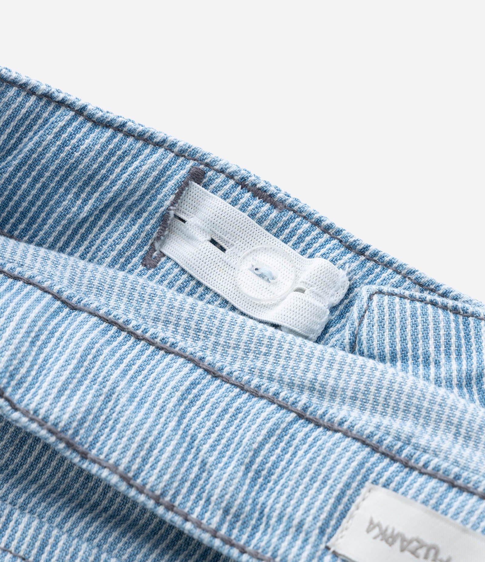 Calça Infantil Reta em Jeans com Estampa Listrada - Tam 5 a 14 Anos Azul 5