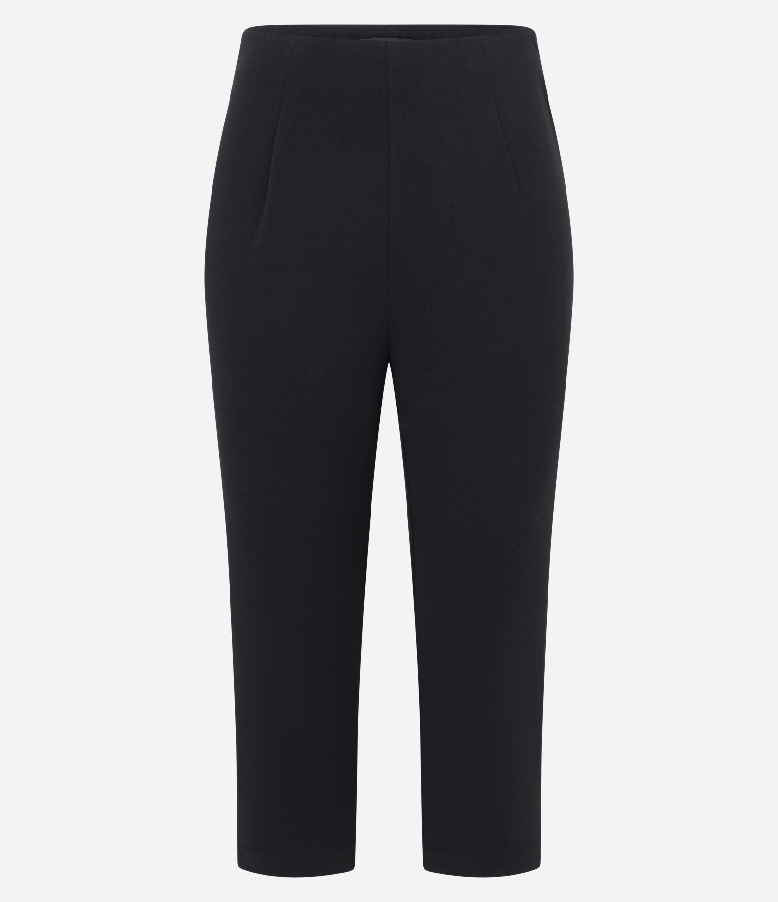 Calça Capri em Crepe com Pregas Preto 5