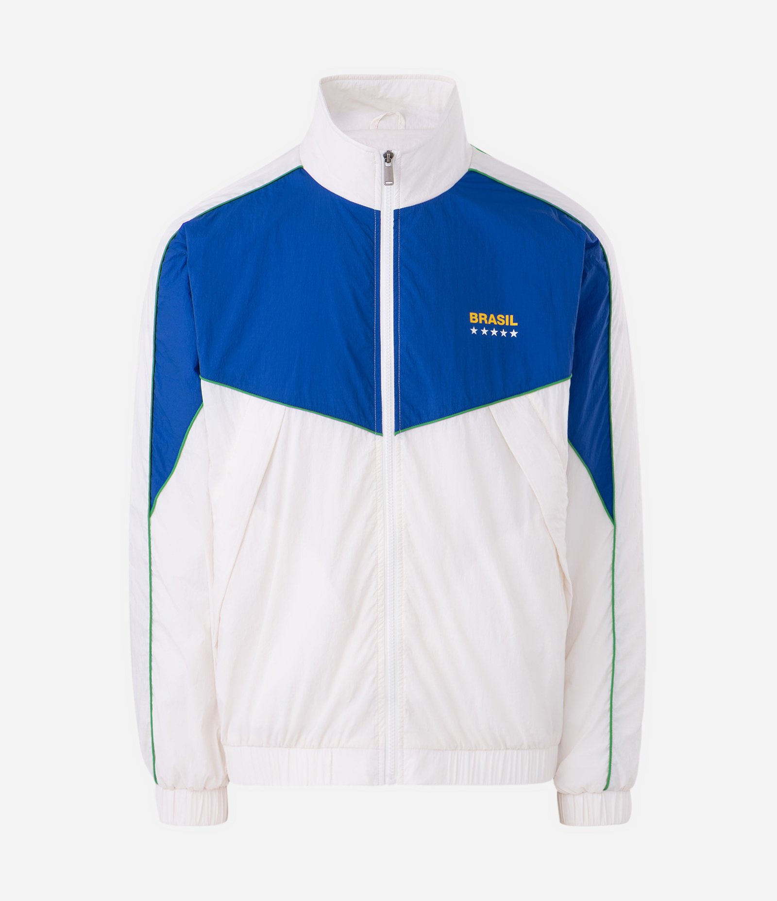 Jaqueta Masculina Esportiva Brasil com Bloco de Cores Branco 5