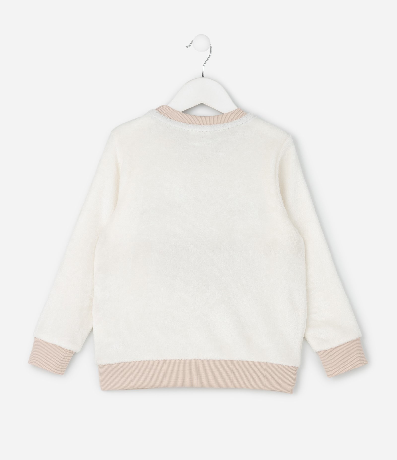 Pijama Infantil com Estampa Capivara em Chenille – Tam 5 a 14 Anos Off White/Bege 5