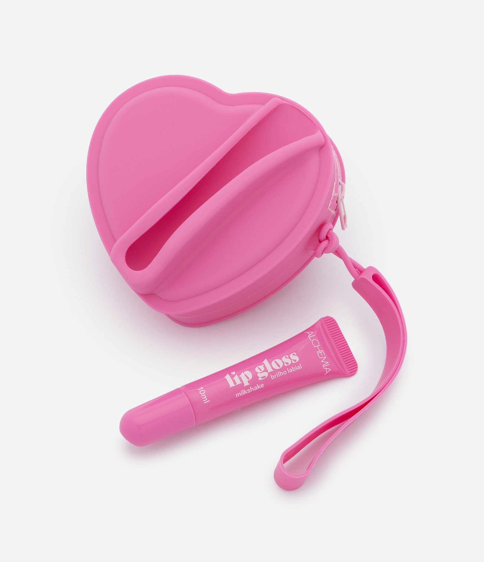 Gloss Labial com Necessaire em Formato de Coração Alchemia Rosa 6