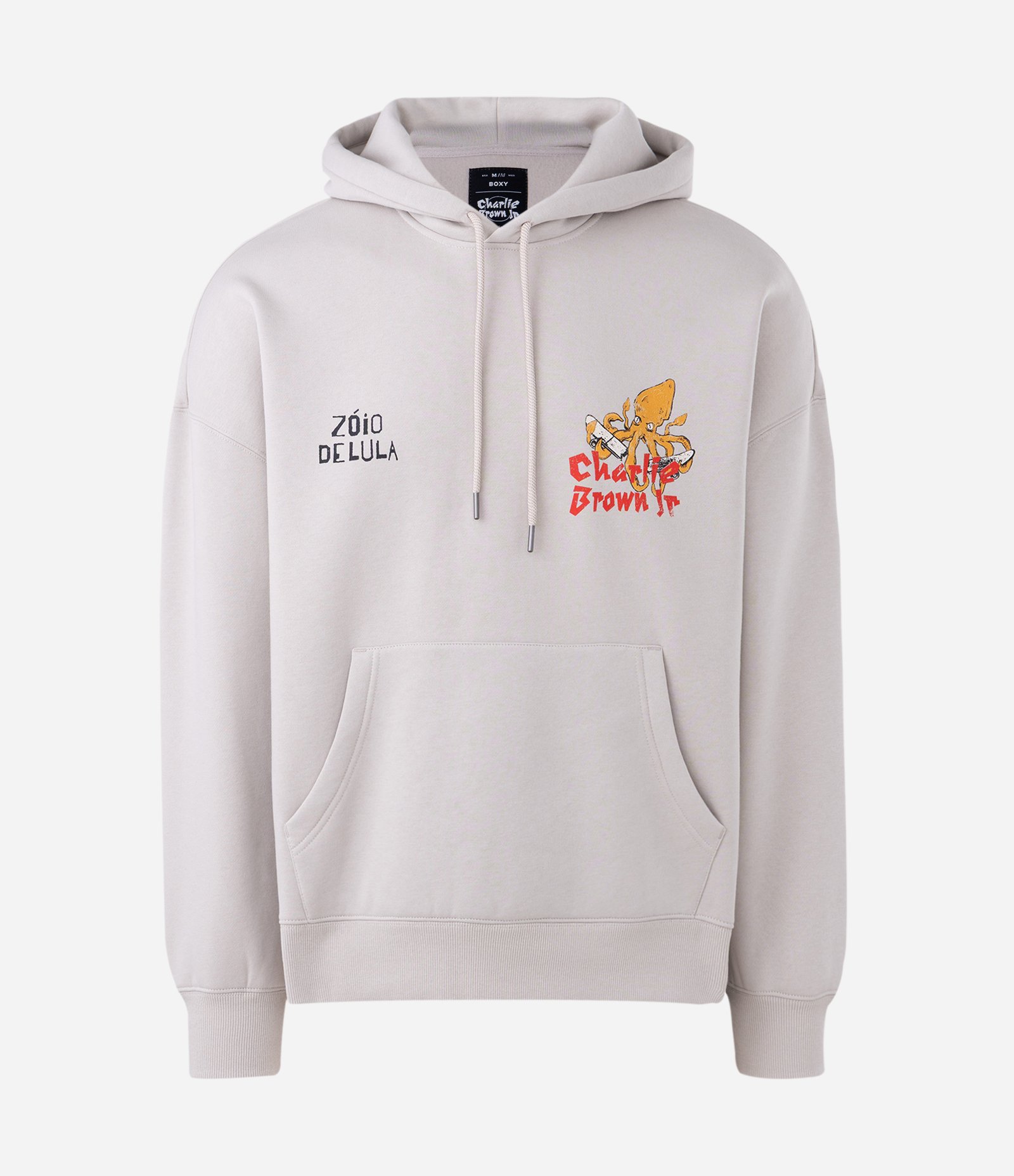 Blusão em Moletom com Capuz e Estampa Charlie Brown Jr. Off White 6