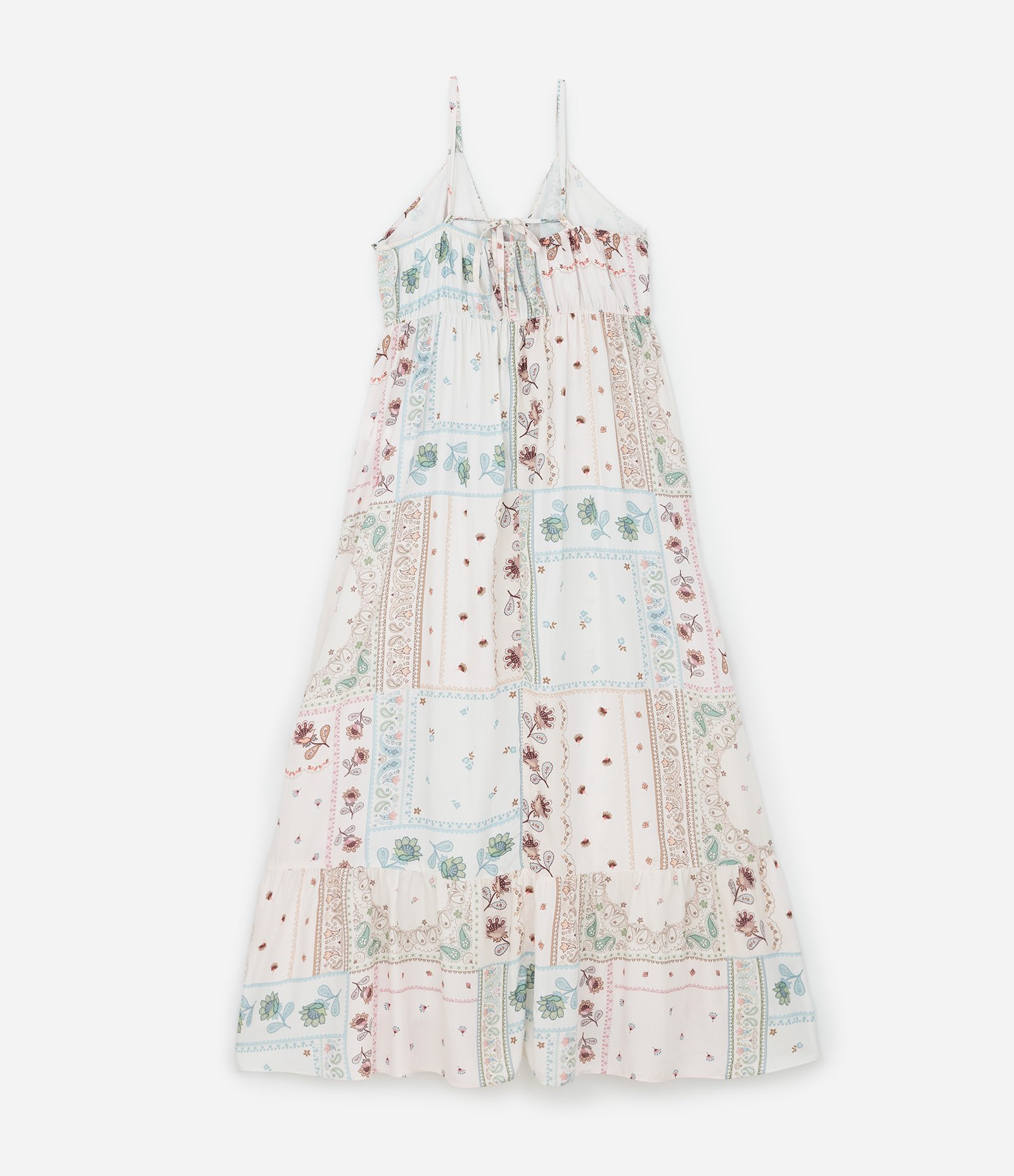 Vestido Longo em Viscose com Estampa Paisley Curve & Plus Size Bege 6