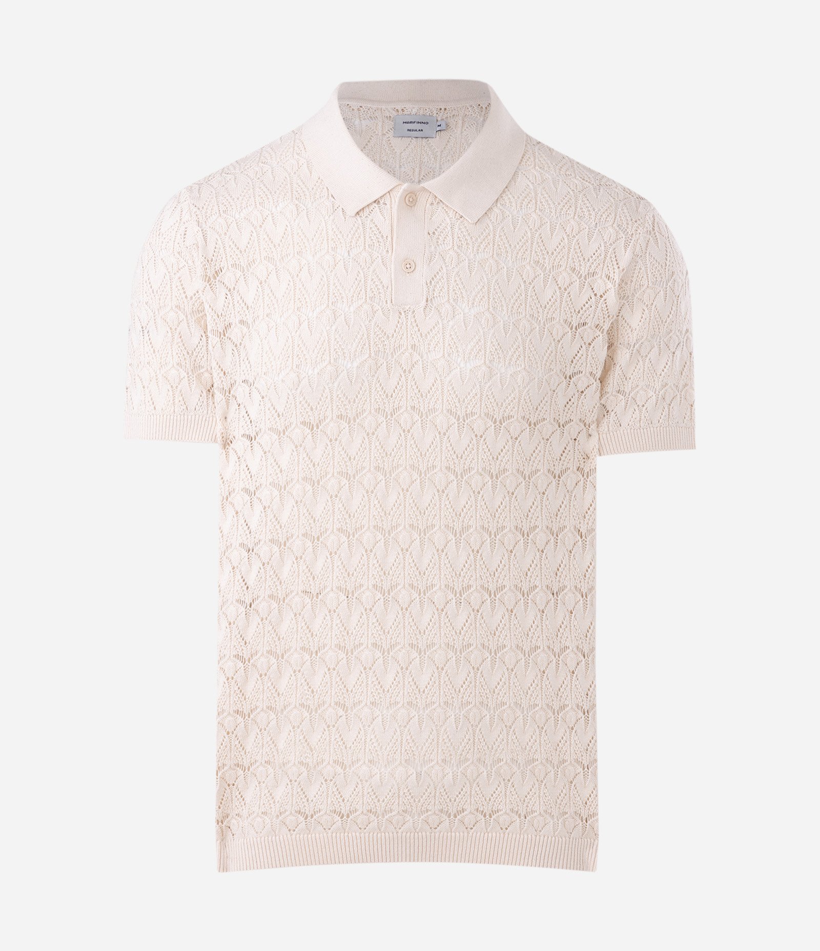 Camisa Polo em Algodão com Textura Off White 5