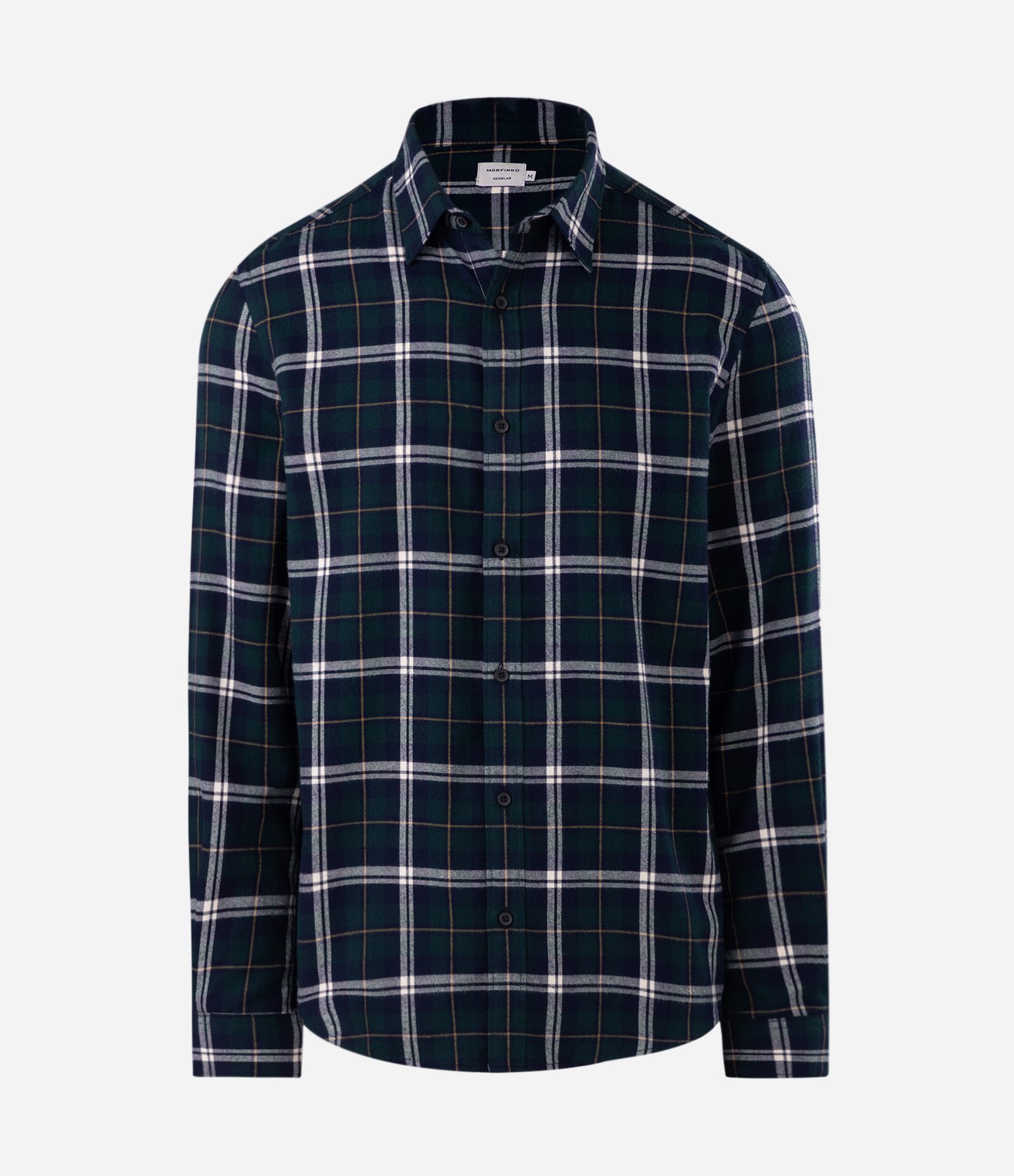 Camisa Flanela Xadrez Listras Duplas Azul 1