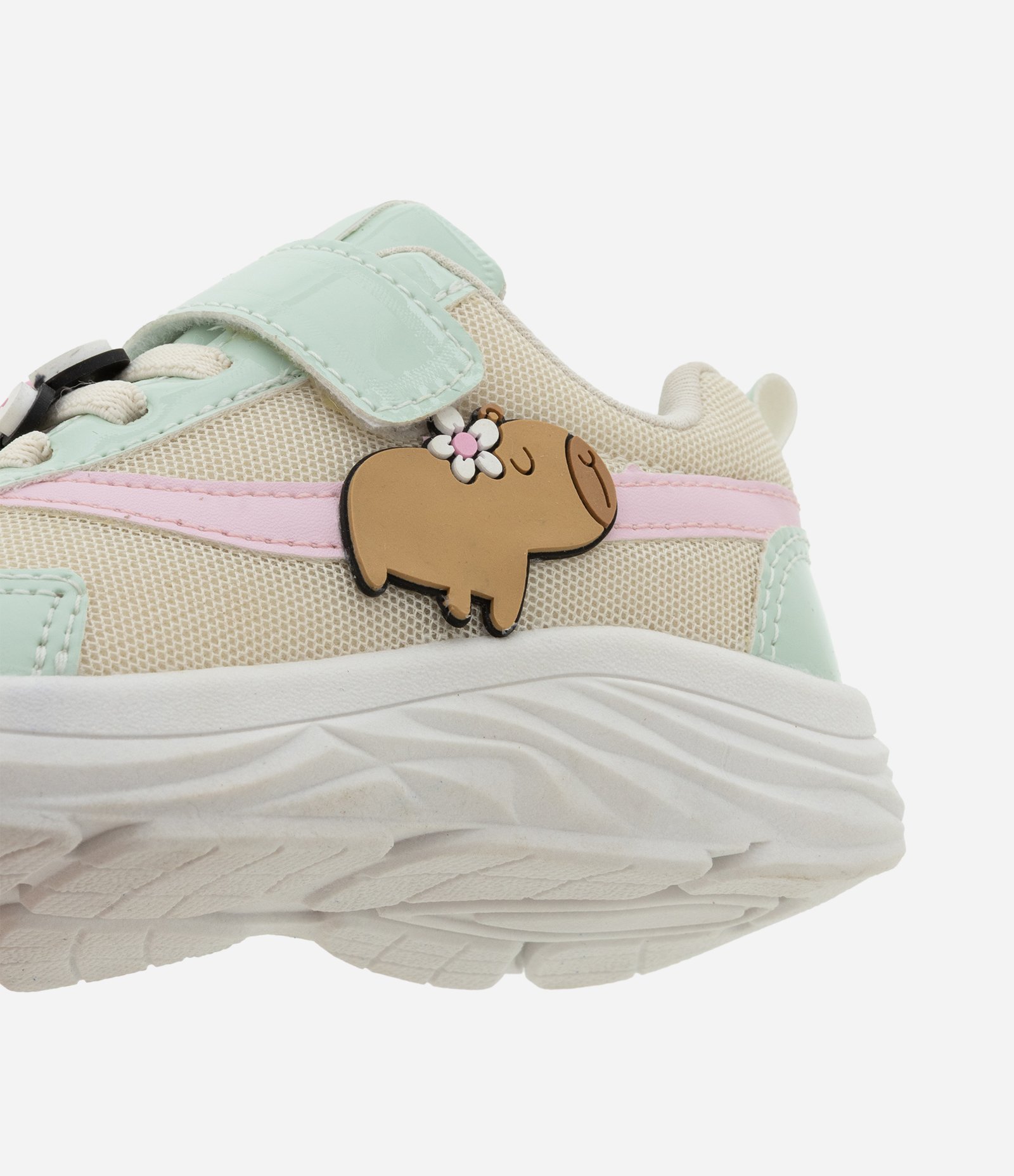Tênis Infantil Esportivo em PU Capivara - Tam 20 ao 28 Off White 2