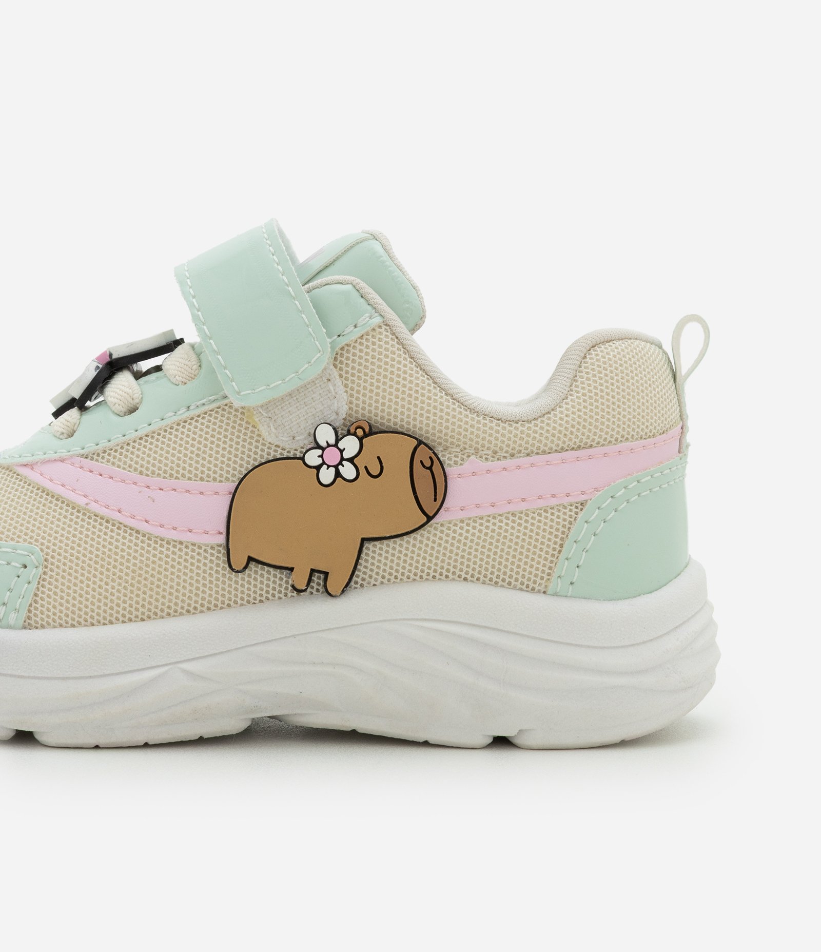 Tênis Infantil Esportivo em PU Capivara - Tam 20 ao 28 Off White 6