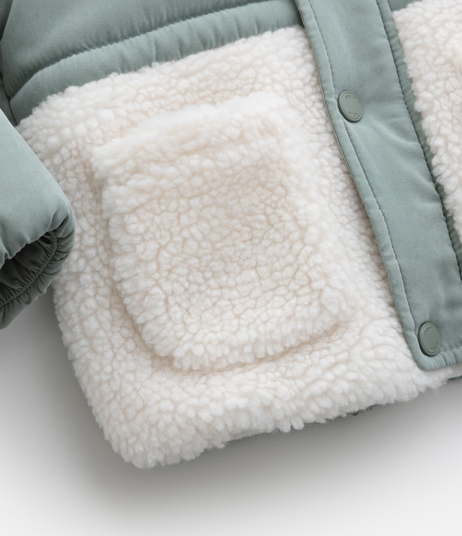 Jaqueta Infantil com Recorte em Sherpa – Tam 1 a 5/6 Anos Verde Claro 10