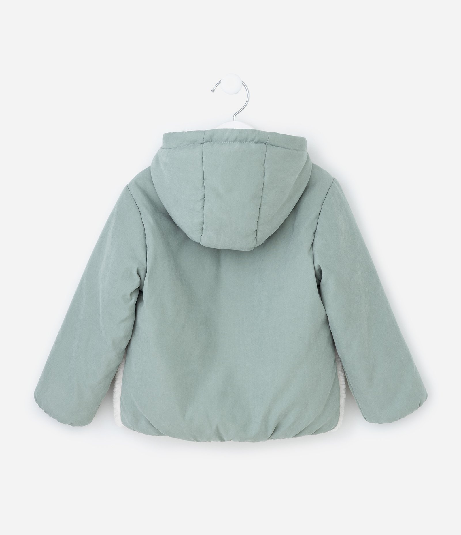 Jaqueta Infantil com Recorte em Sherpa – Tam 1 a 5/6 Anos Verde Claro 3