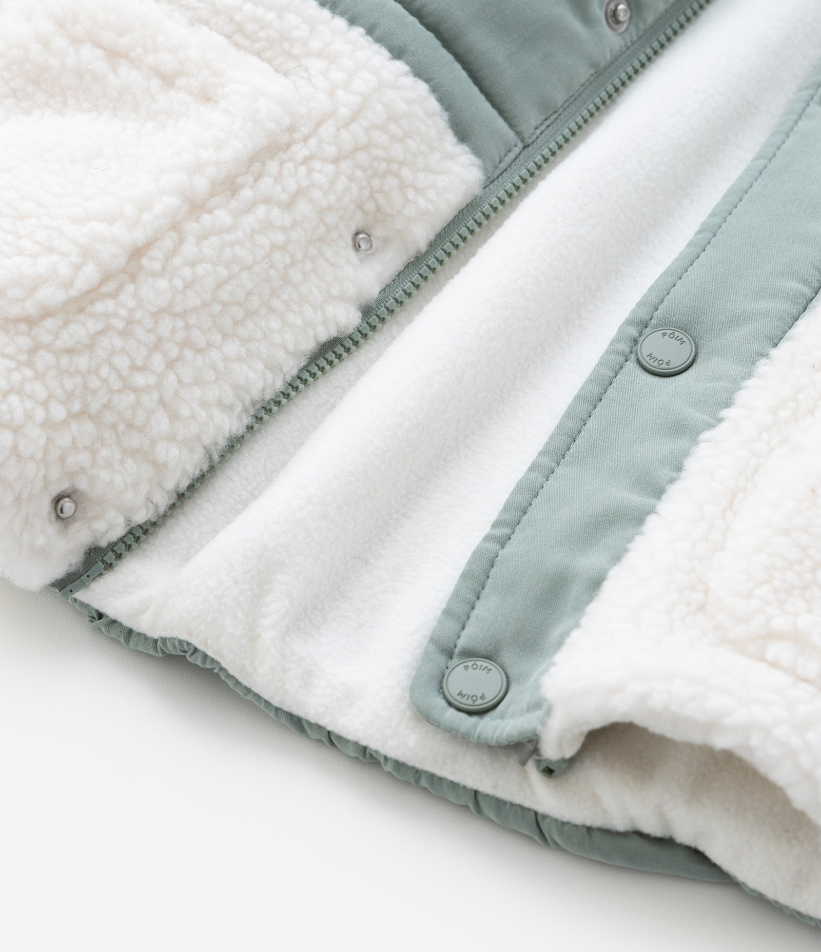 Jaqueta Infantil com Recorte em Sherpa – Tam 1 a 5/6 Anos Verde Claro 7