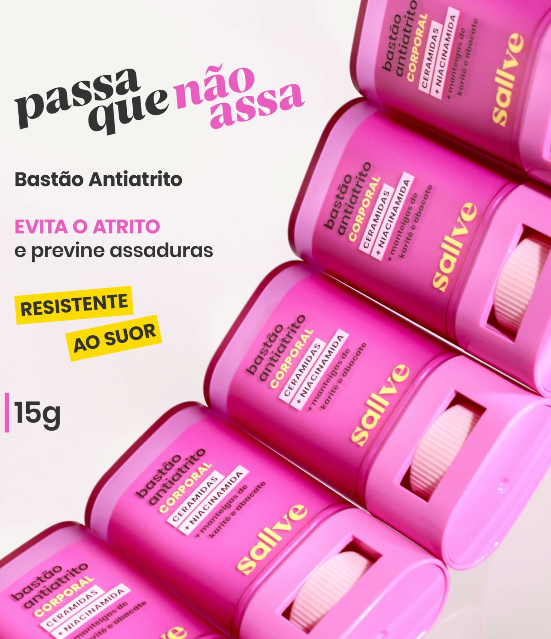 Bastao Corporal Antiatrito Sallve 15g 2