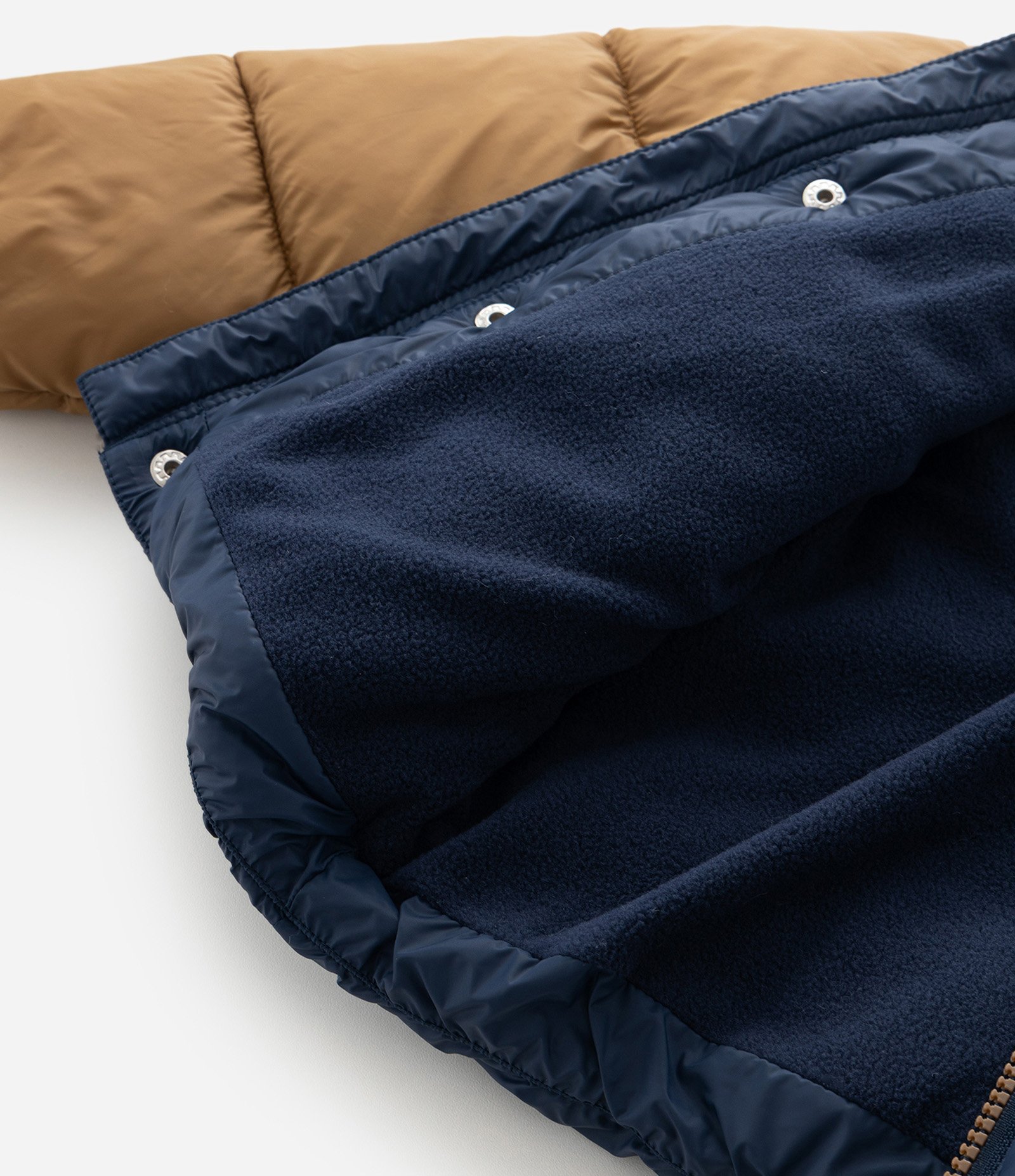 Jaqueta Infantil Raglan com Capuz Forrado – Tam 1 a 5/6 Anos Azul/Bege/Caramelo 4