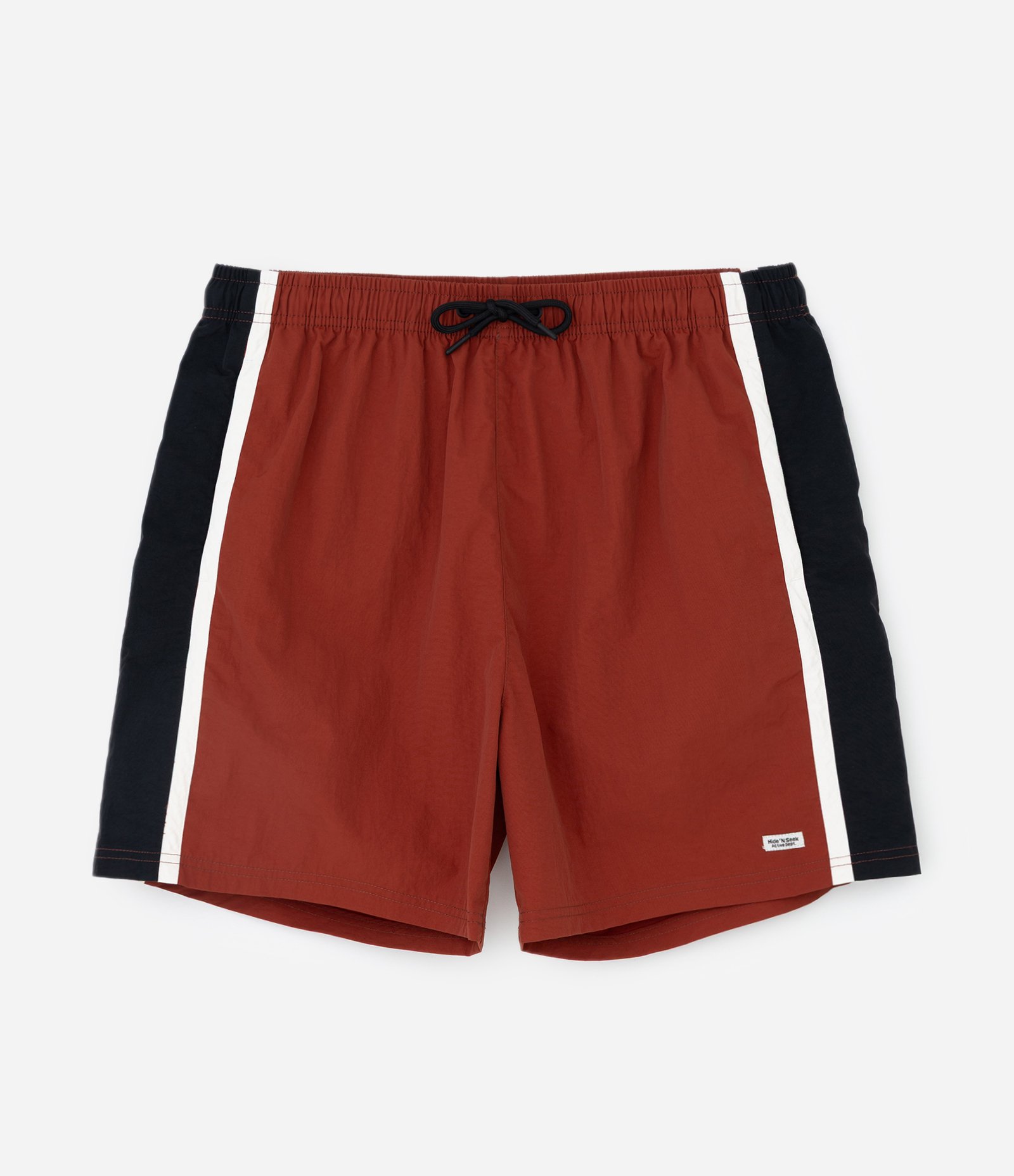 Bermuda Tecnológico Liso com Listras Contrastantes na Lateral Marrom 6