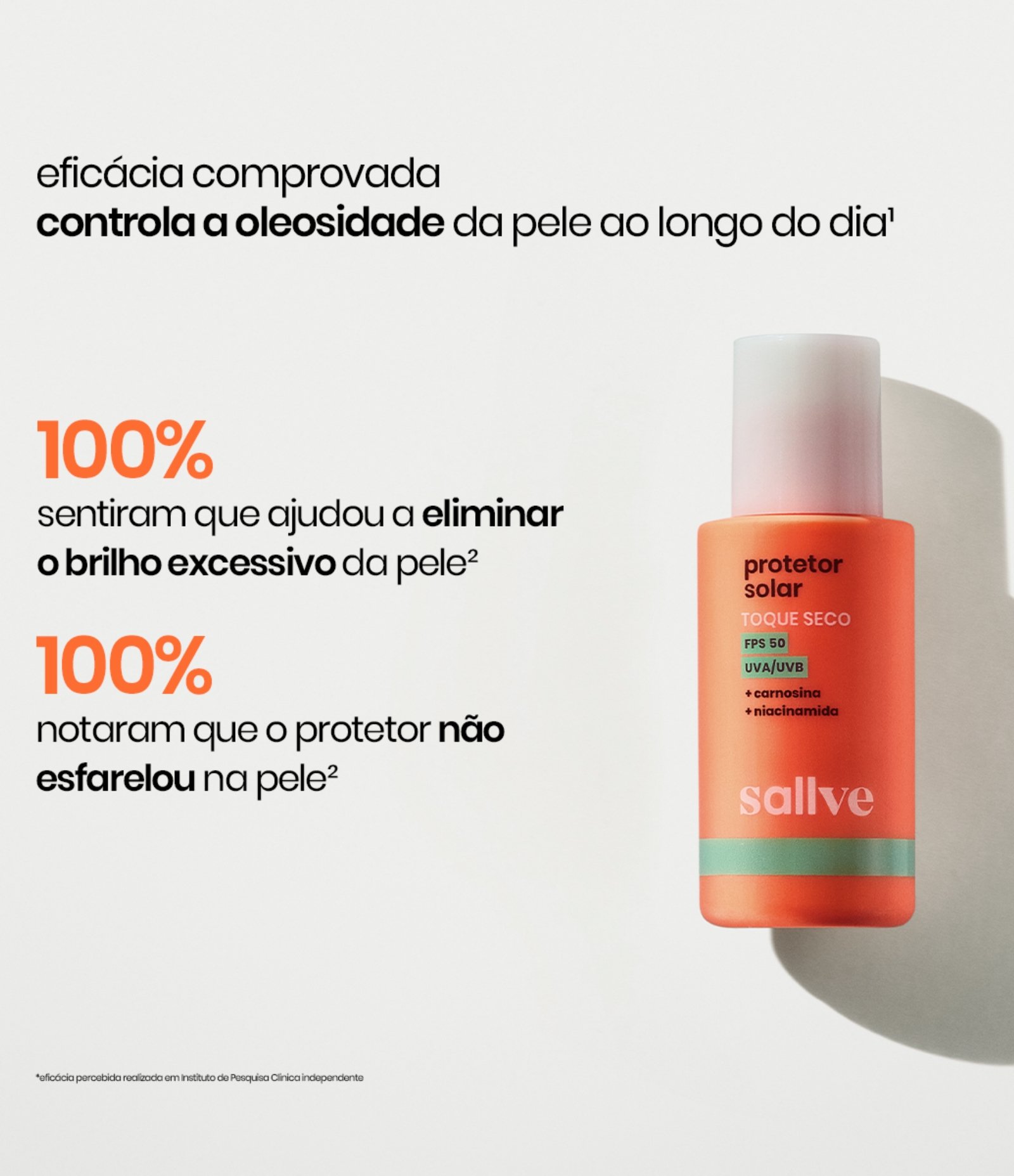Protetor Solar Toque Seco FPS50 Niacinamida Sallve 40g 4