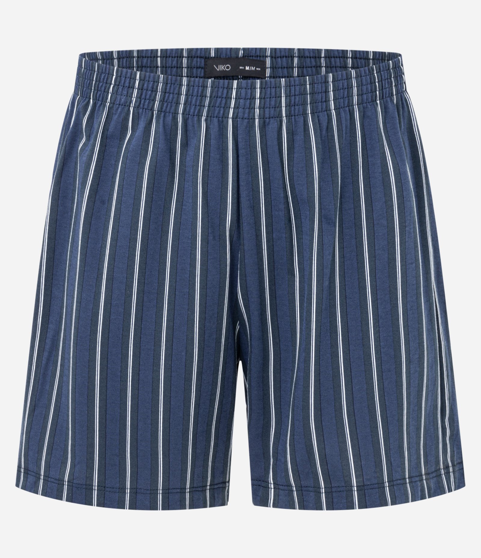 Pijama Curto em Algodão com Listras Contrastantes Azul 3