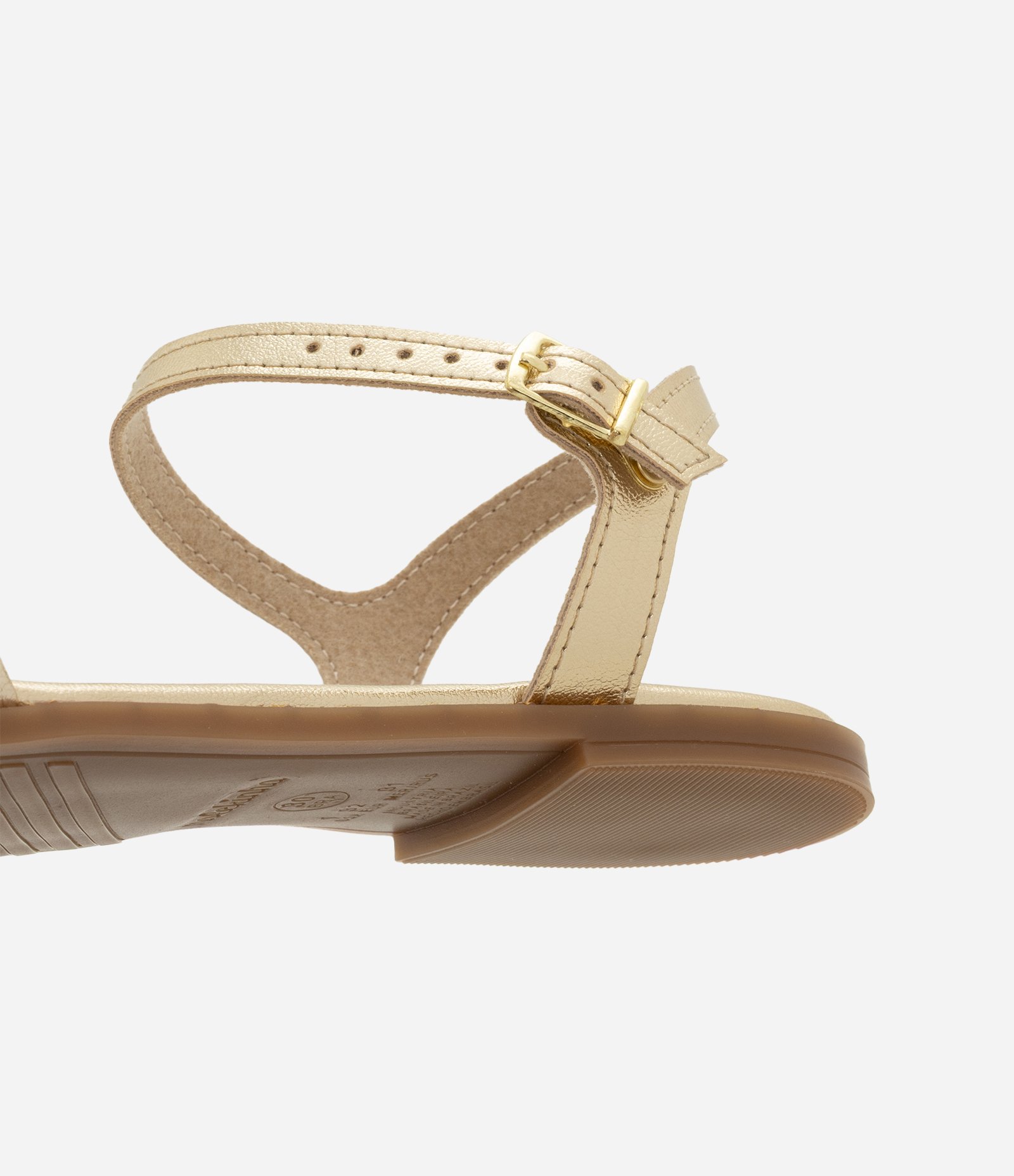 Sandália Infantil em PU com Flor Aplicada Molekinha - Tam 28 ao 35 Dourado 3