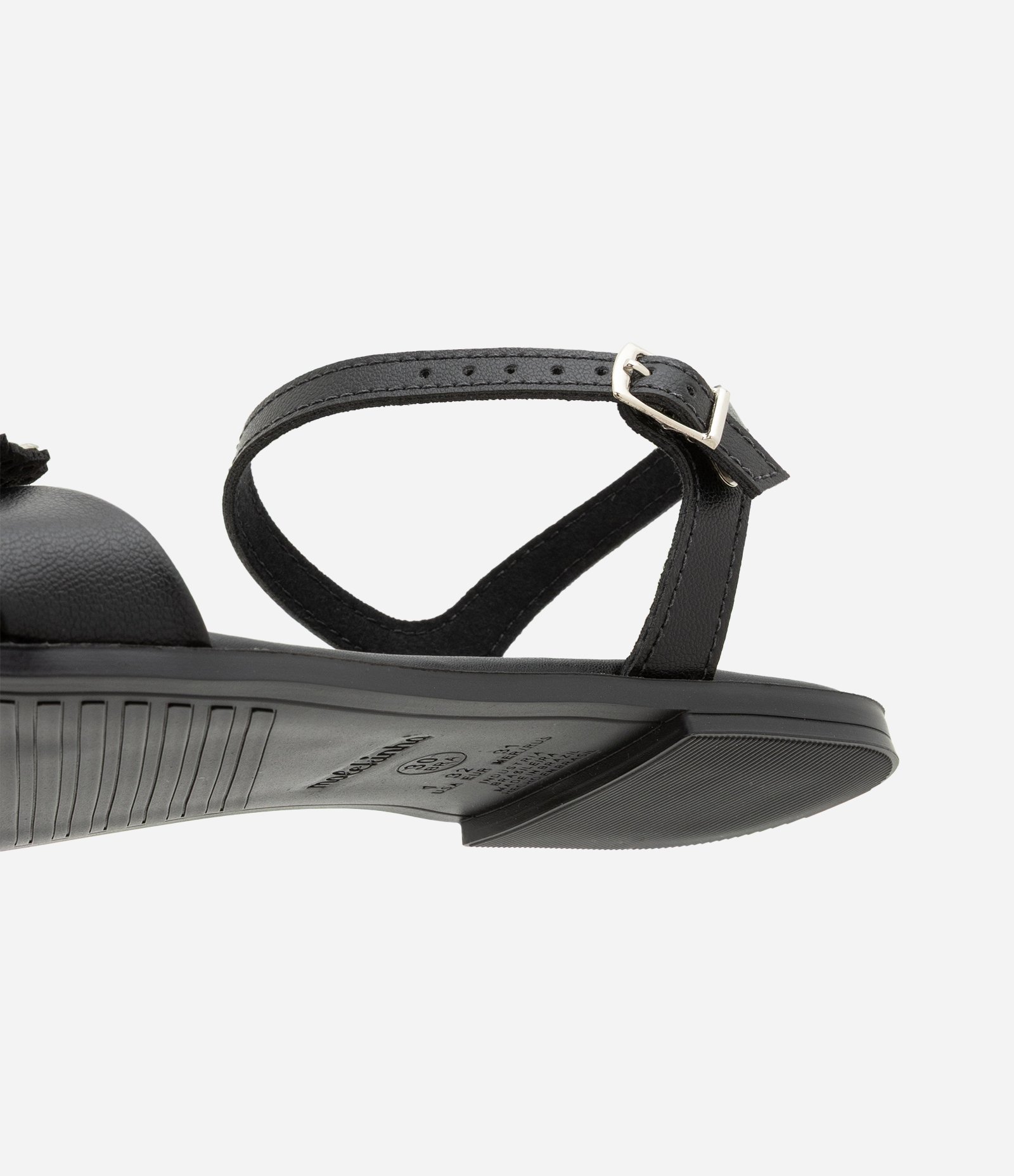 Sandália Infantil em PU com Laço Aplicado - Tam 28 ao 35 Preto 3