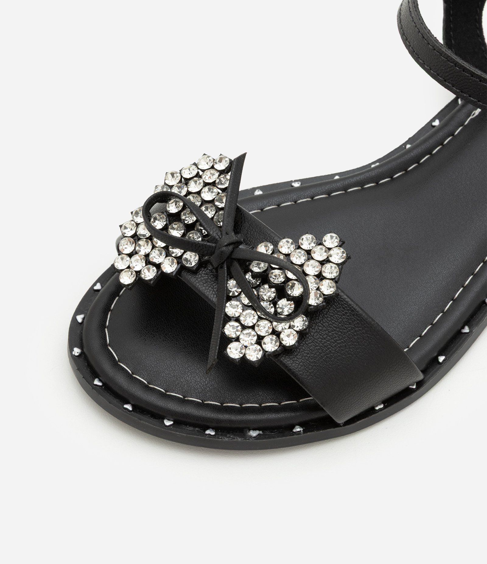 Sandália Infantil em PU com Laço Aplicado - Tam 28 ao 35 Preto 5