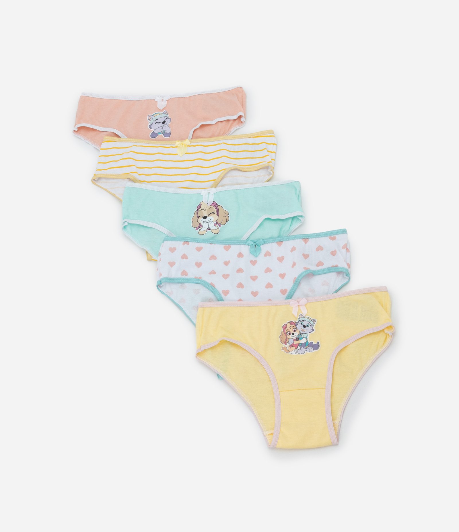 Kit 05 Calcinhas Infantis com Estampa Patrulha Canina - Tam 2 a 8 Anos Multicores 1