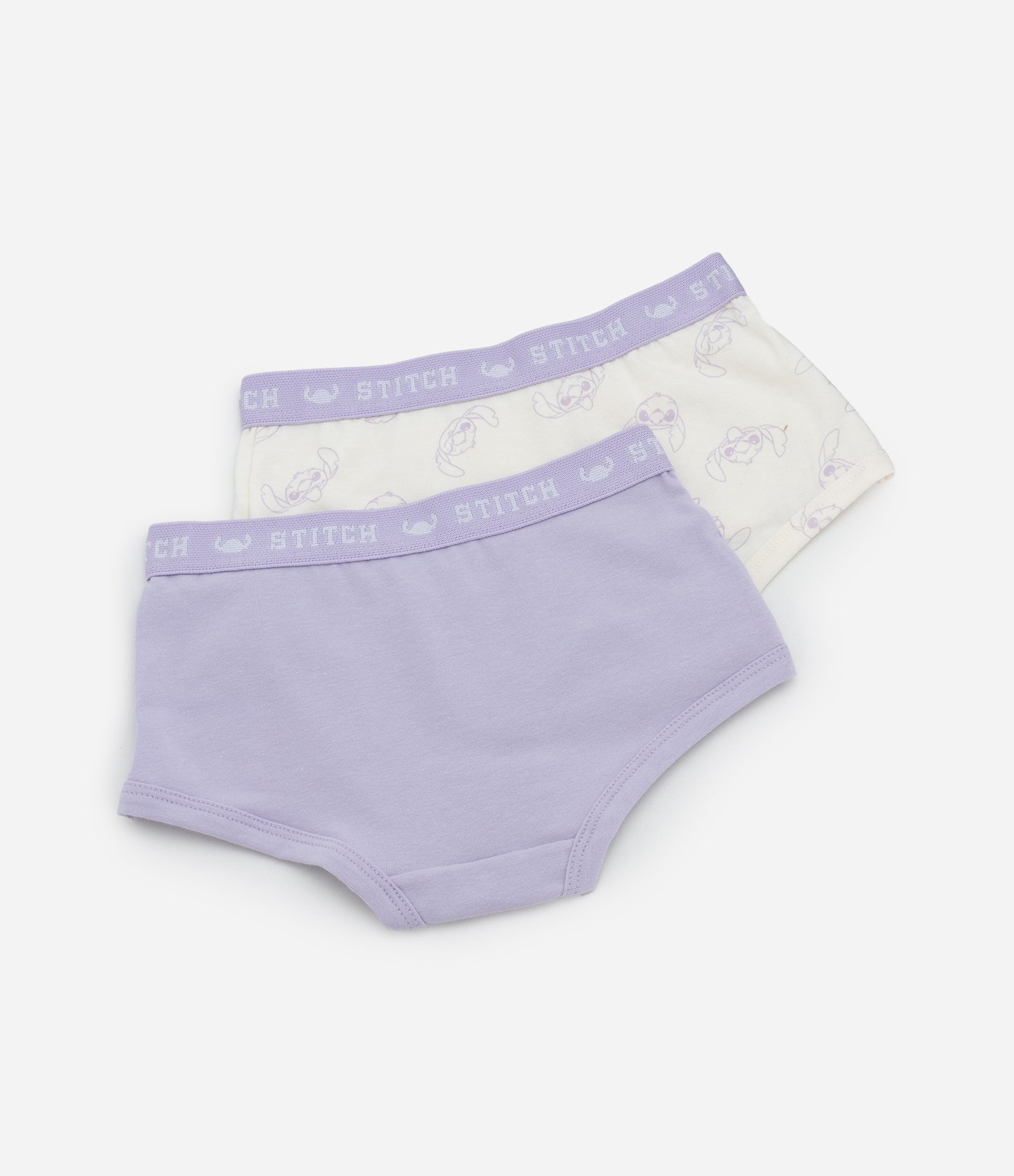 Kit 02 Calcinhas Boxer Com Estampa Stitch – Tam 4 a 14 Anos Sortido 2