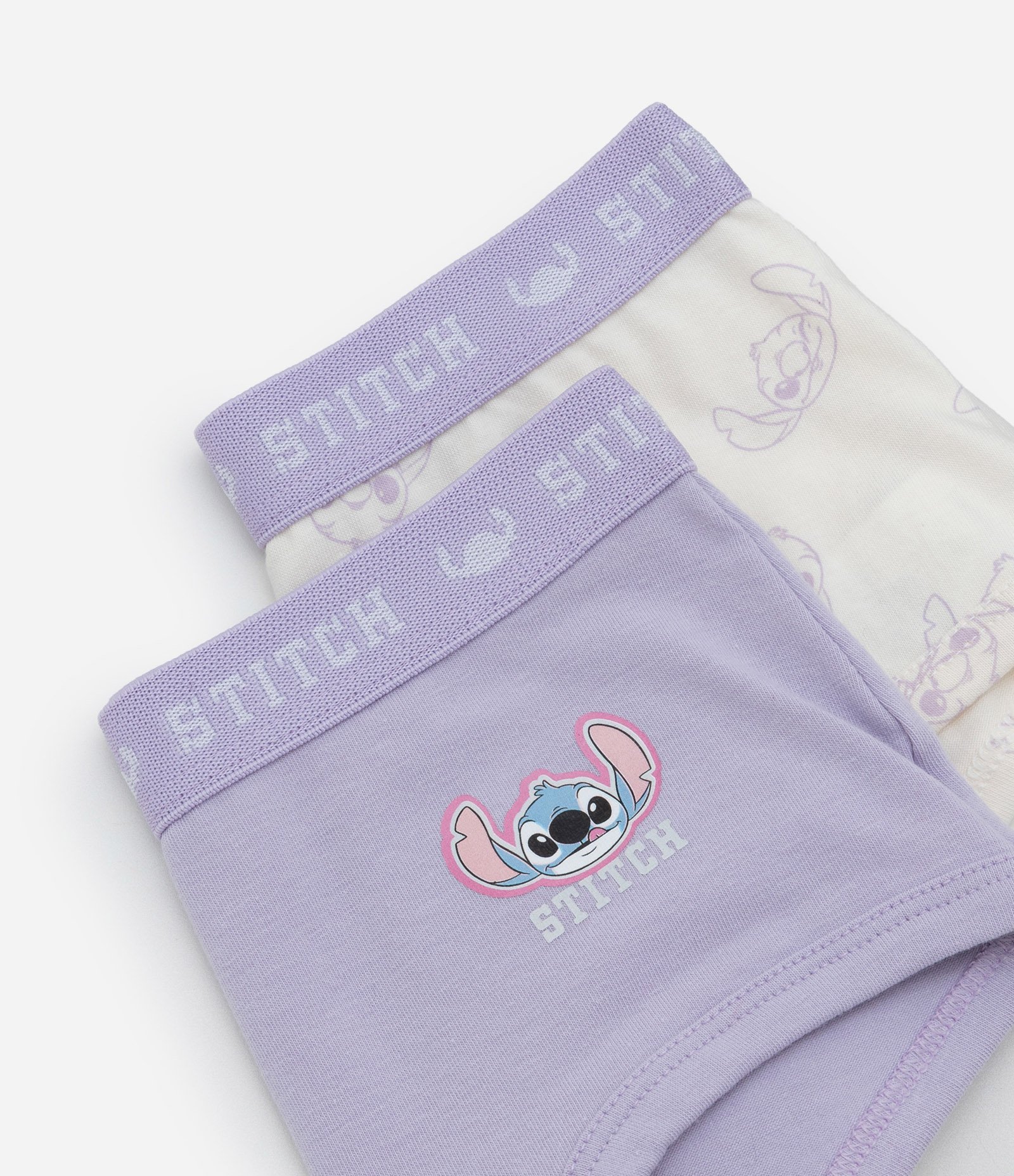 Kit 02 Calcinhas Boxer Com Estampa Stitch – Tam 4 a 14 Anos Sortido 3