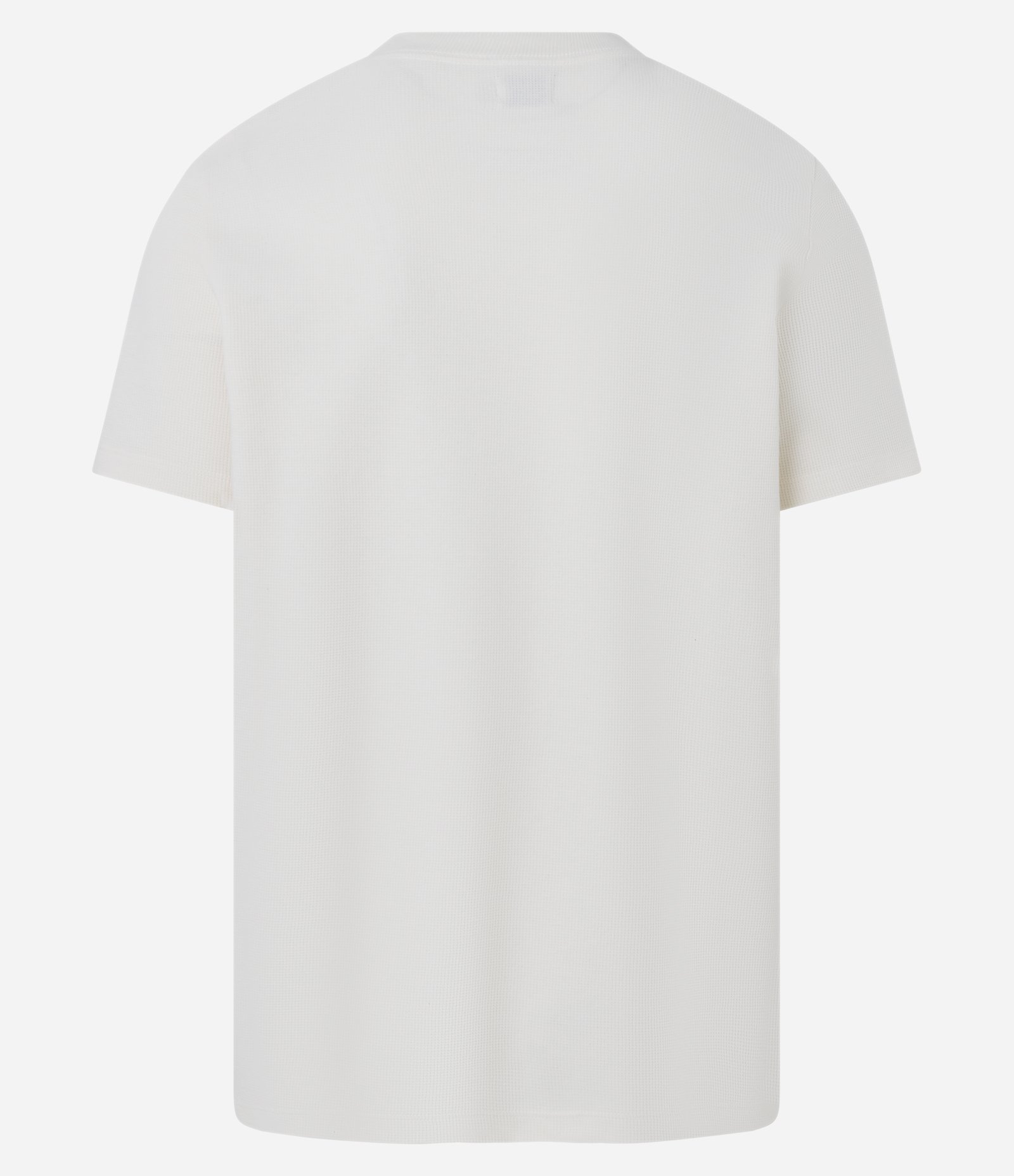 Camiseta Regular em Algodão com Textura Branco 3
