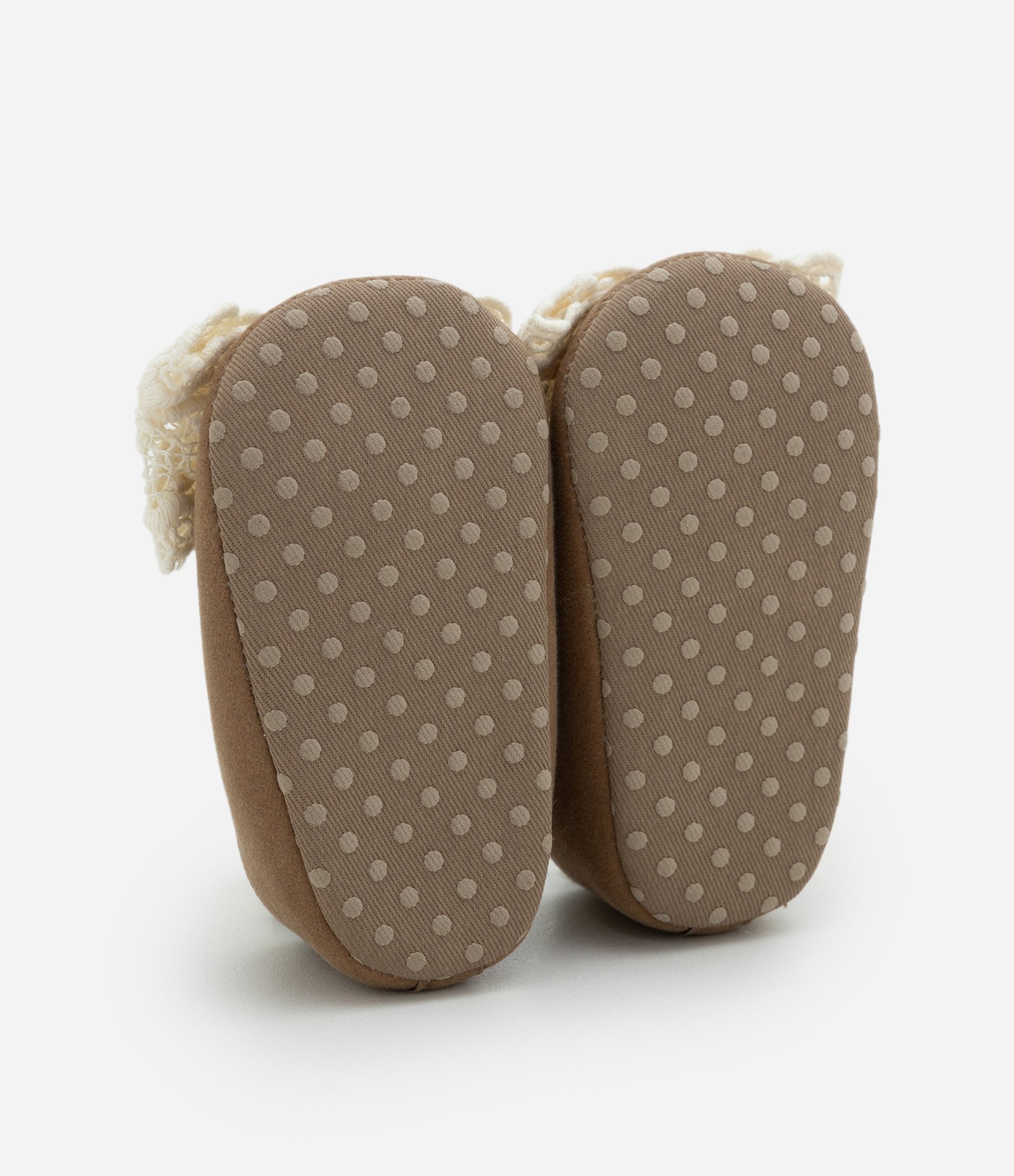 Sapatilha Infantil em Suede com Laço em Broderie – Tam 15 a 19 Marrom Claro 4