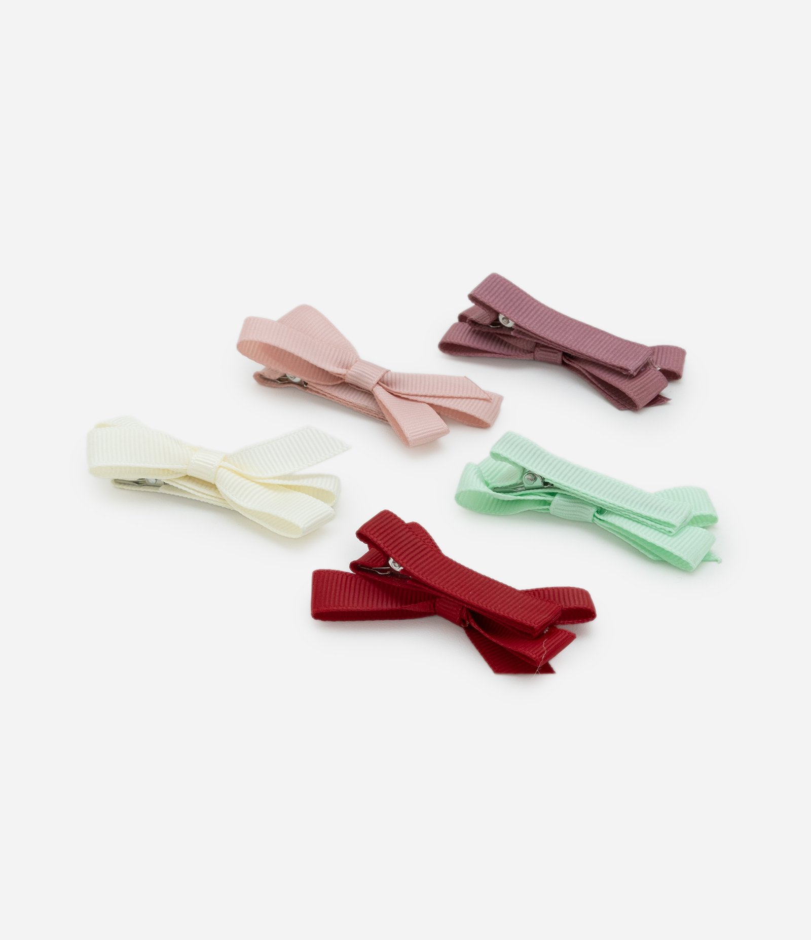 Kit 05 Presilhas De Cabelo Com Laços Coloridos - Tam Único Sortido 2