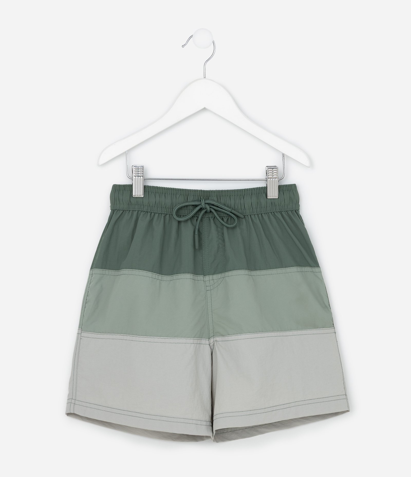 Bermuda Infantil com Recortes Coloridos - Tam 5 a 14 Anos Verde 1