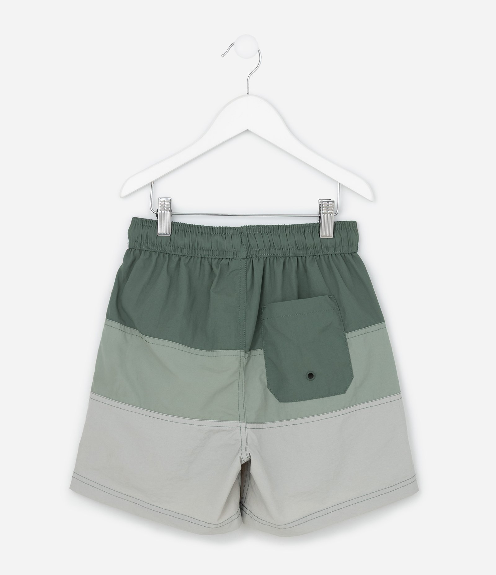 Bermuda Infantil com Recortes Coloridos - Tam 5 a 14 Anos Verde 2