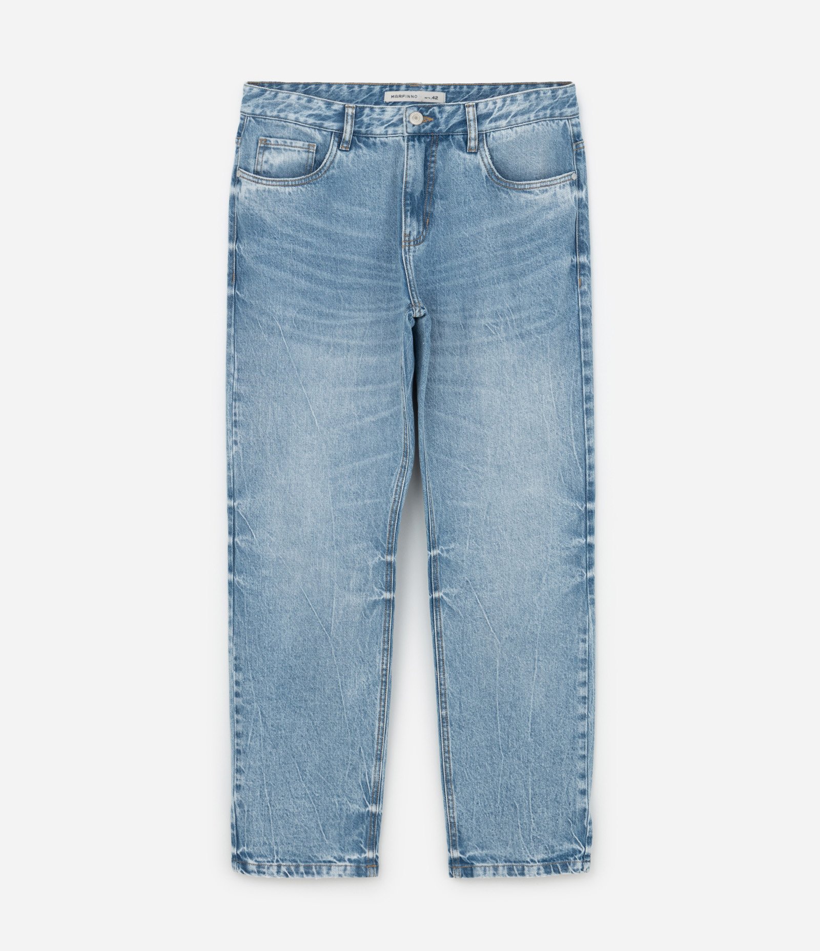 Calça Reta Básica Jeans Azul 5