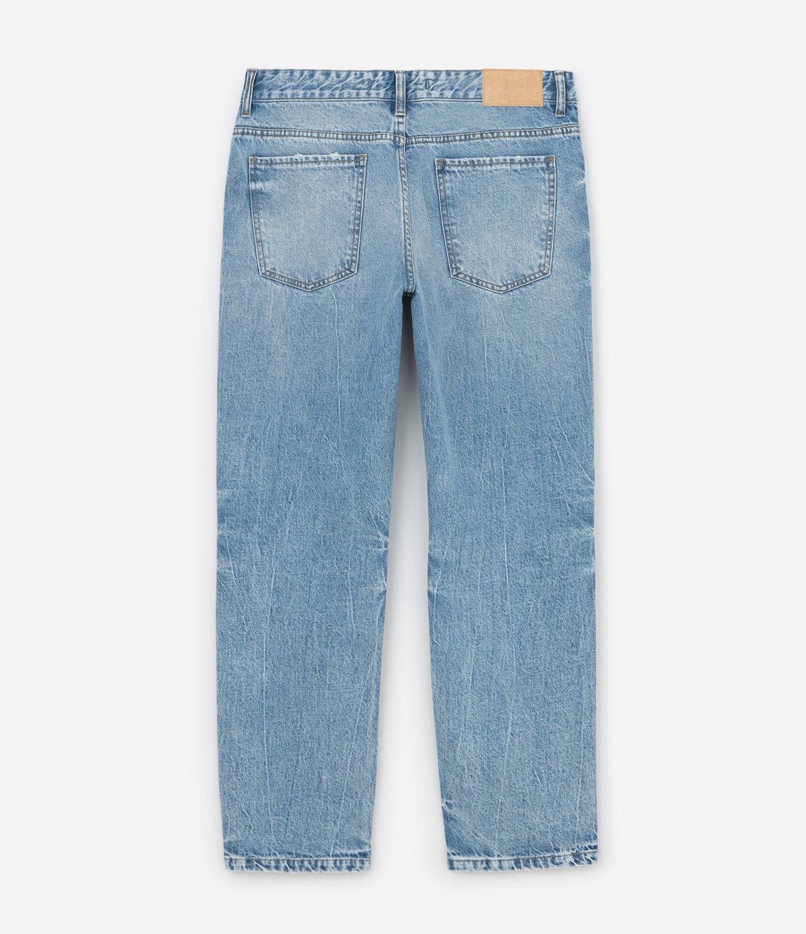 Calça Reta Básica Jeans Azul 6
