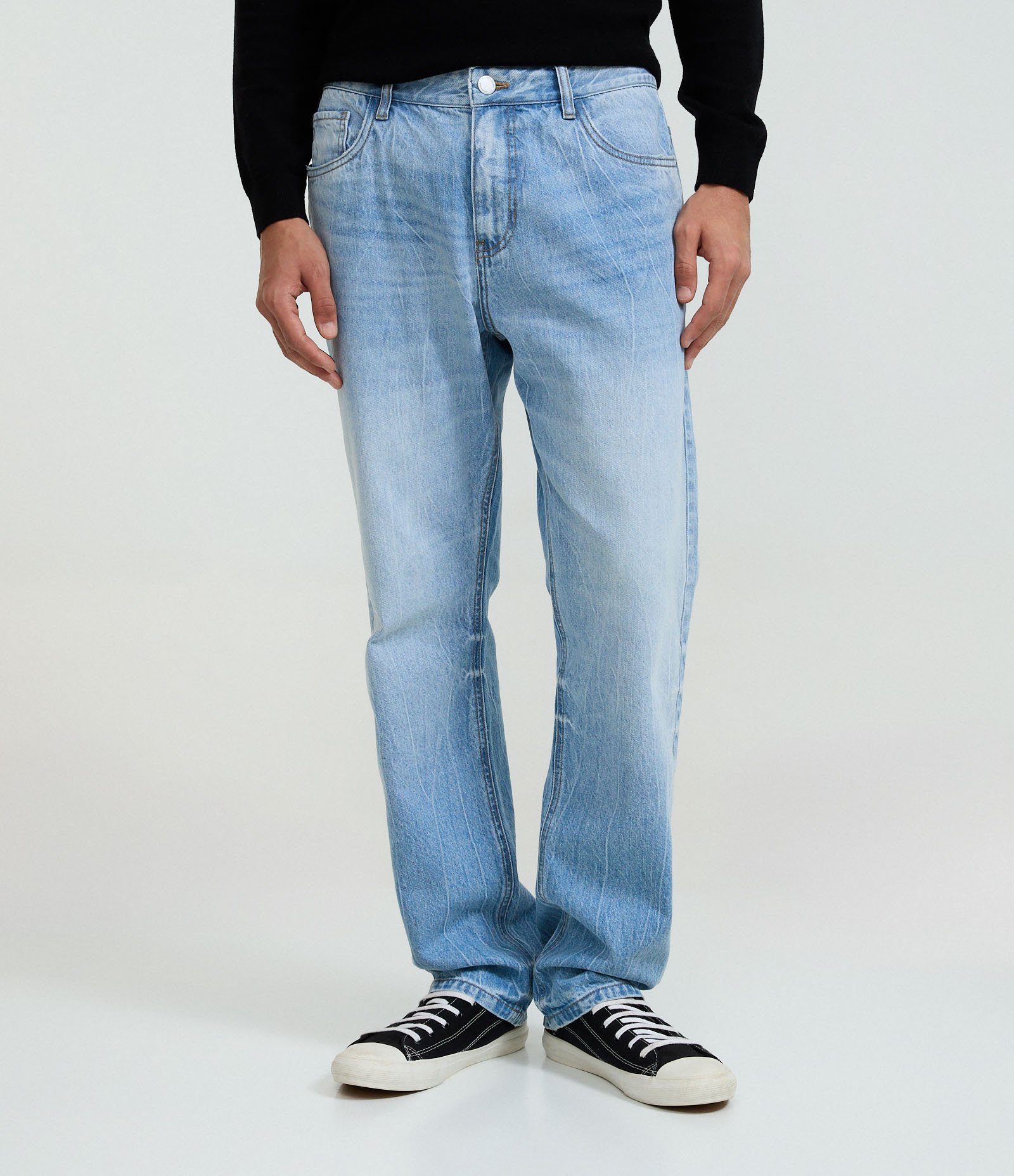 Calça Reta Básica Jeans Azul 2