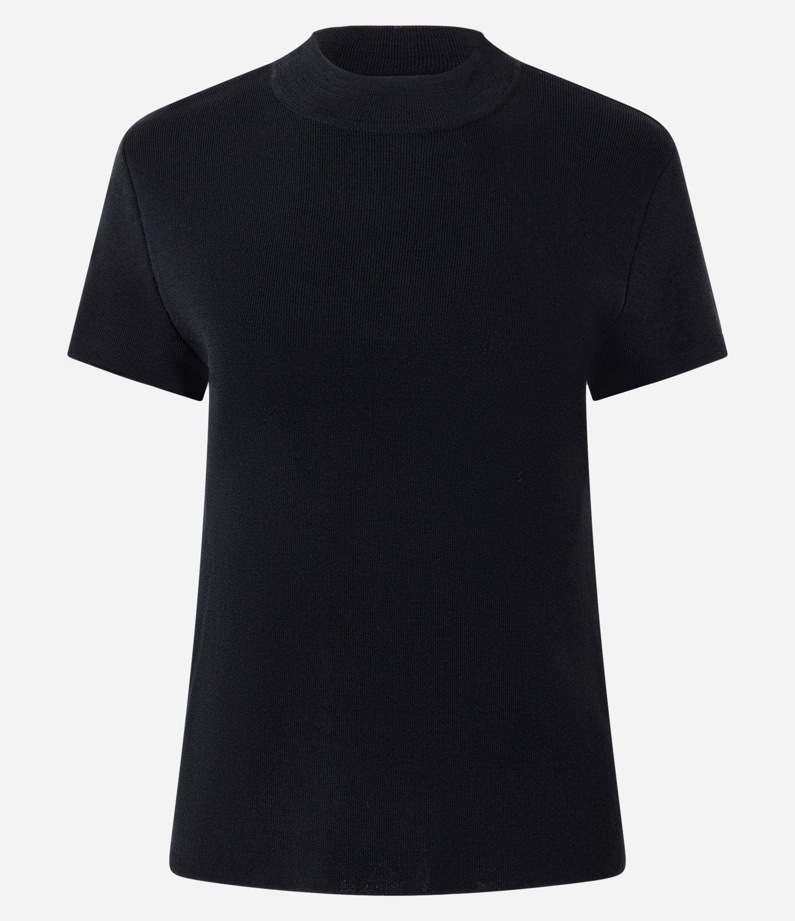 Blusa Básica em Tricô com Golinha Preto 1