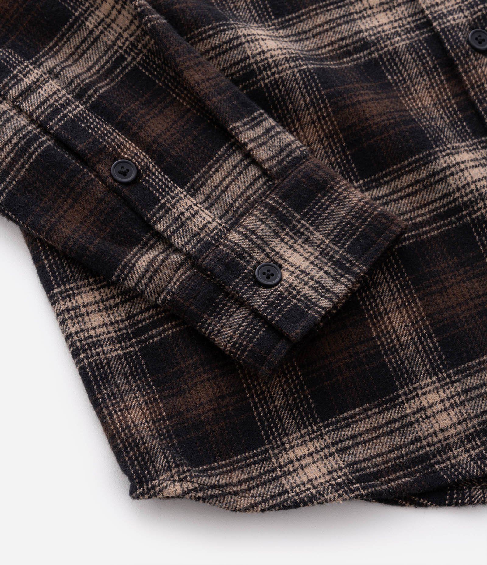 Camisa Manga Longa em Flanela Xadrez Marrom 4