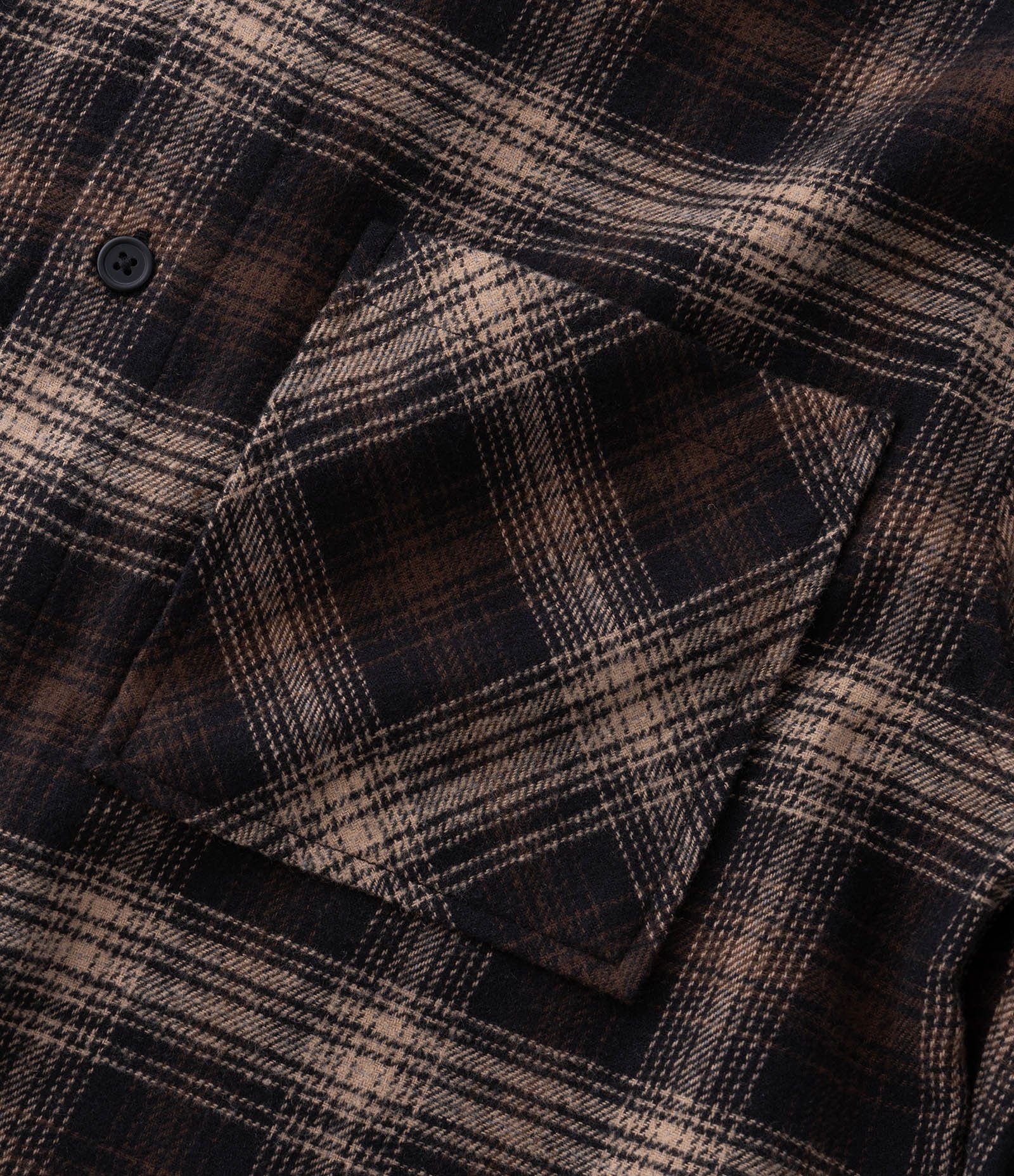 Camisa Manga Longa em Flanela Xadrez Marrom 6