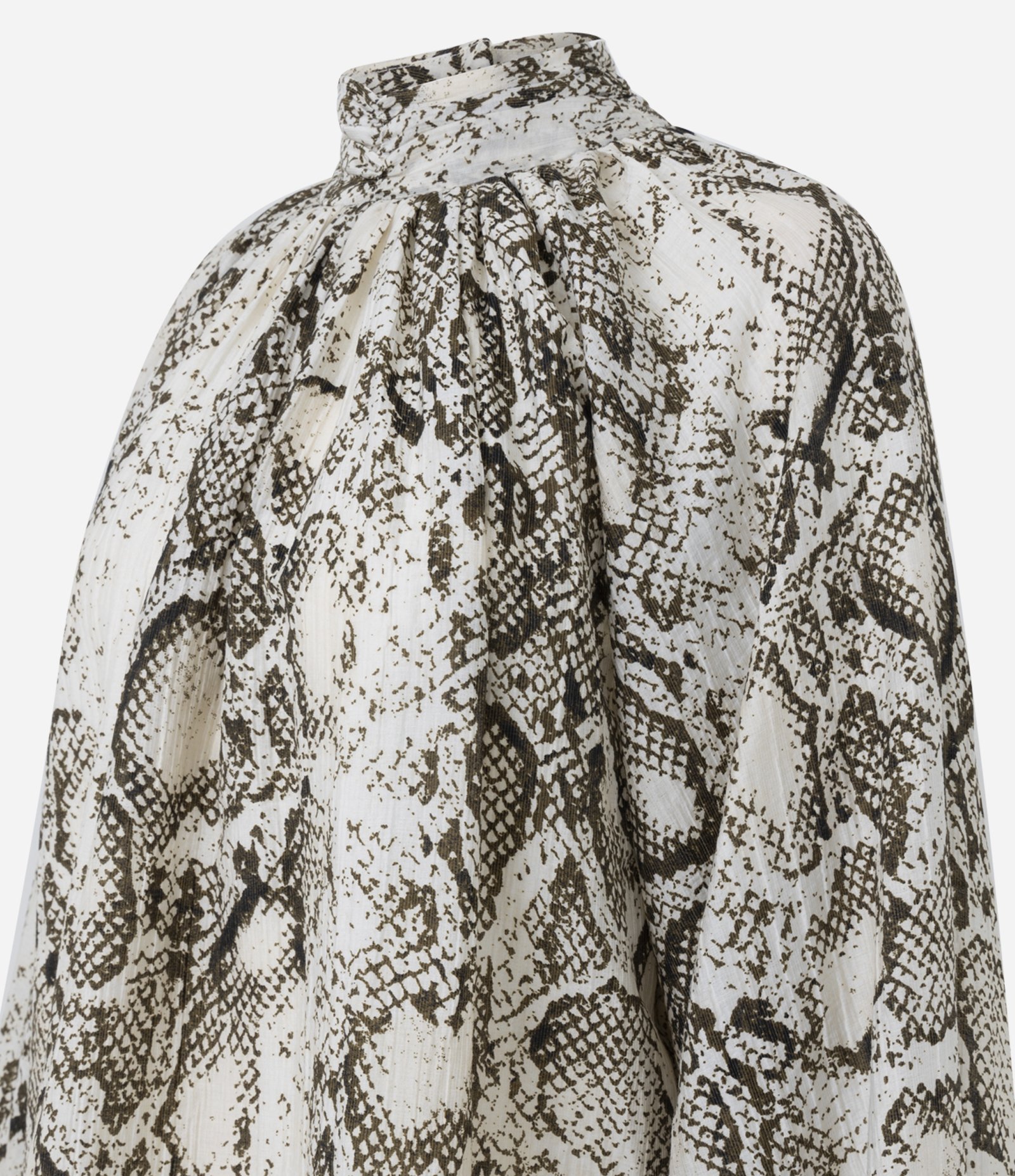 Blusa em Liocel com Manga Bufante e Estampa Animal Print Multicores 7