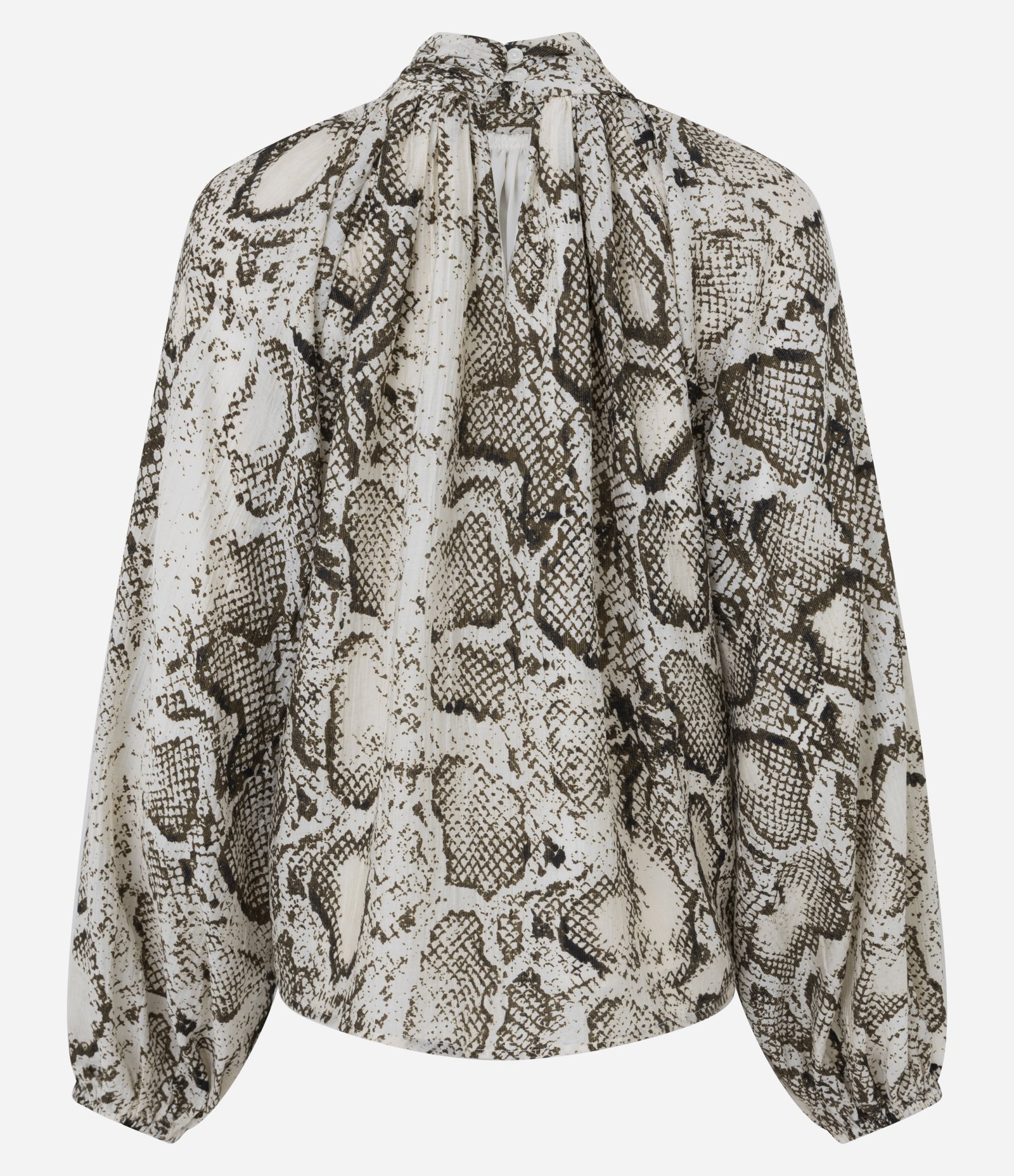 Blusa em Liocel com Manga Bufante e Estampa Animal Print Multicores 8