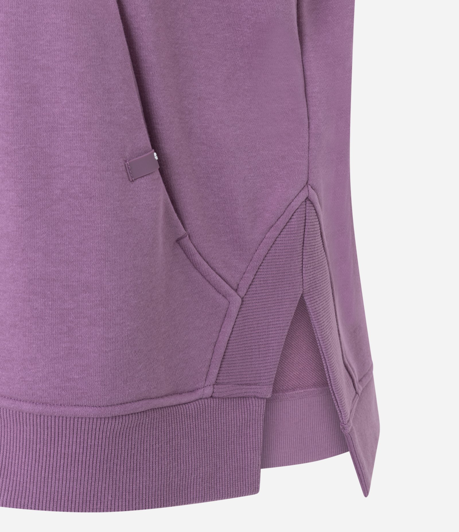 Casaco Fechado Oversized Esportivo em Algodão com Fenda Lateral Roxo 7