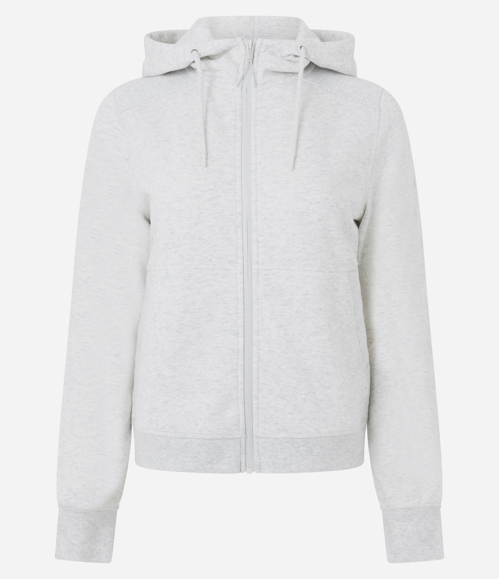 Jaqueta Regular Esportiva em Moletom com Capuz Cinza Claro 6