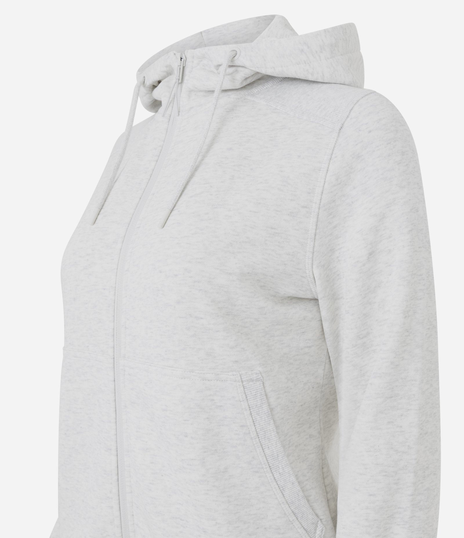 Jaqueta Regular Esportiva em Moletom com Capuz Cinza Claro 7