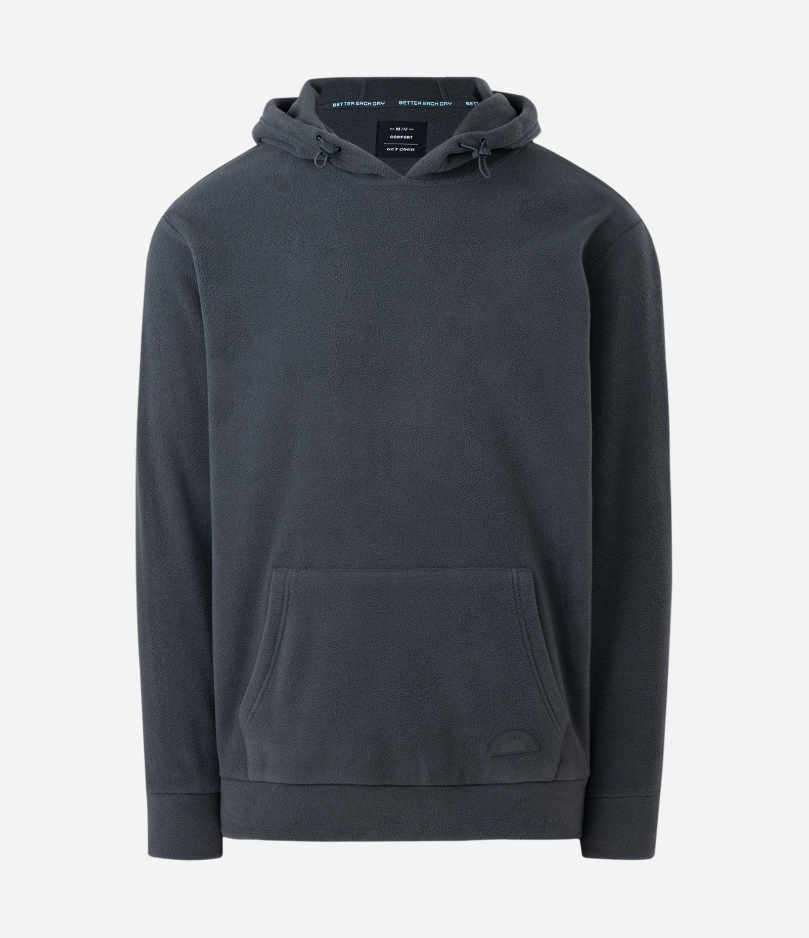 Casaco Esportivo com Capuz em Fleece Cinza 5