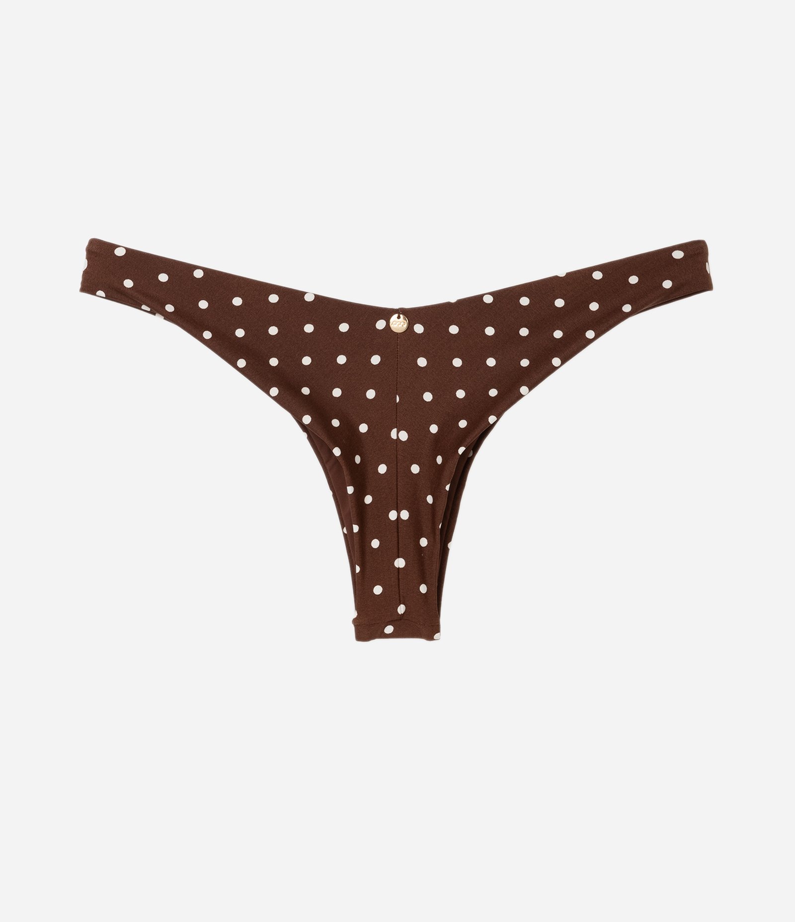 Biquíni Calcinha com Efeito Empina Bumbum e Estampa Bolinha Marrom 7
