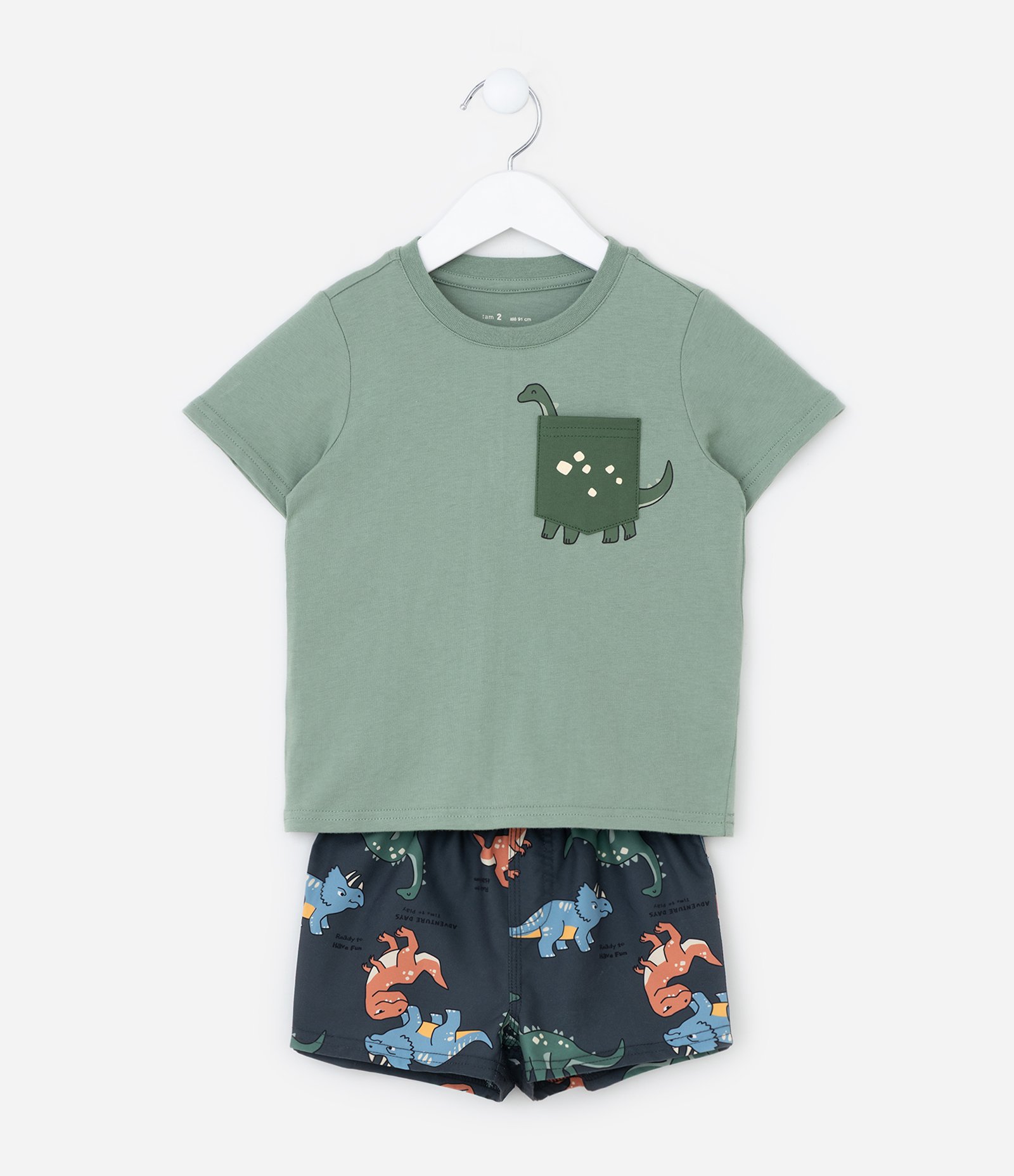Conjunto Infantil com Estampada Dinossauro – Tam 1 a 5/6 Anos Verde 2