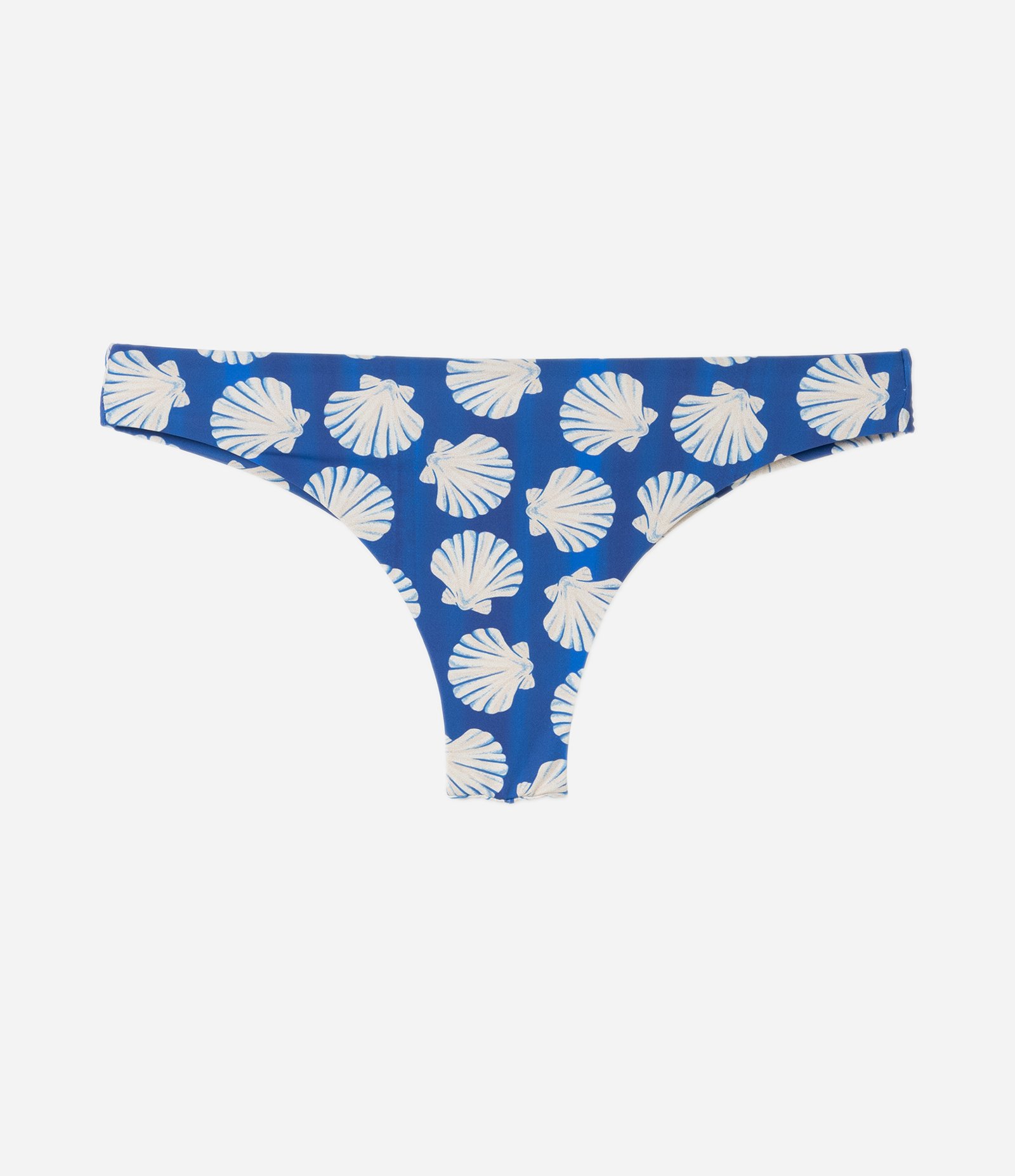 Biquíni Calcinha Básico em Microfibra com Estampa Búzios Azul/Branco 5