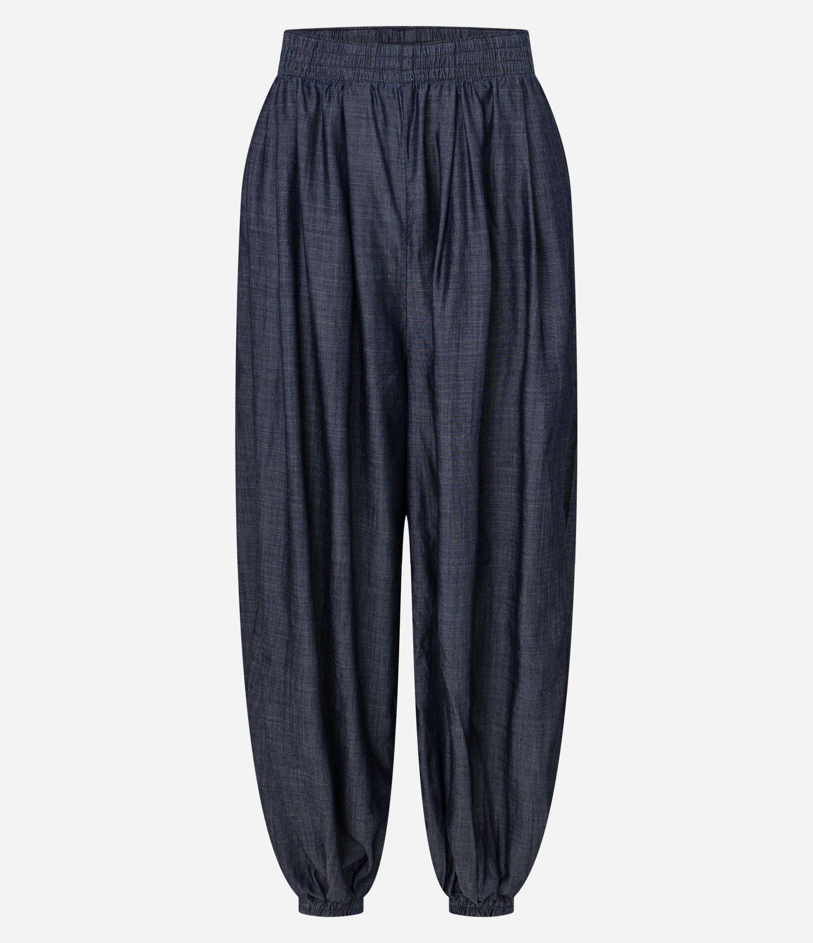 Calça Aladim em Jeans com Elástico no Cós Escuro 5