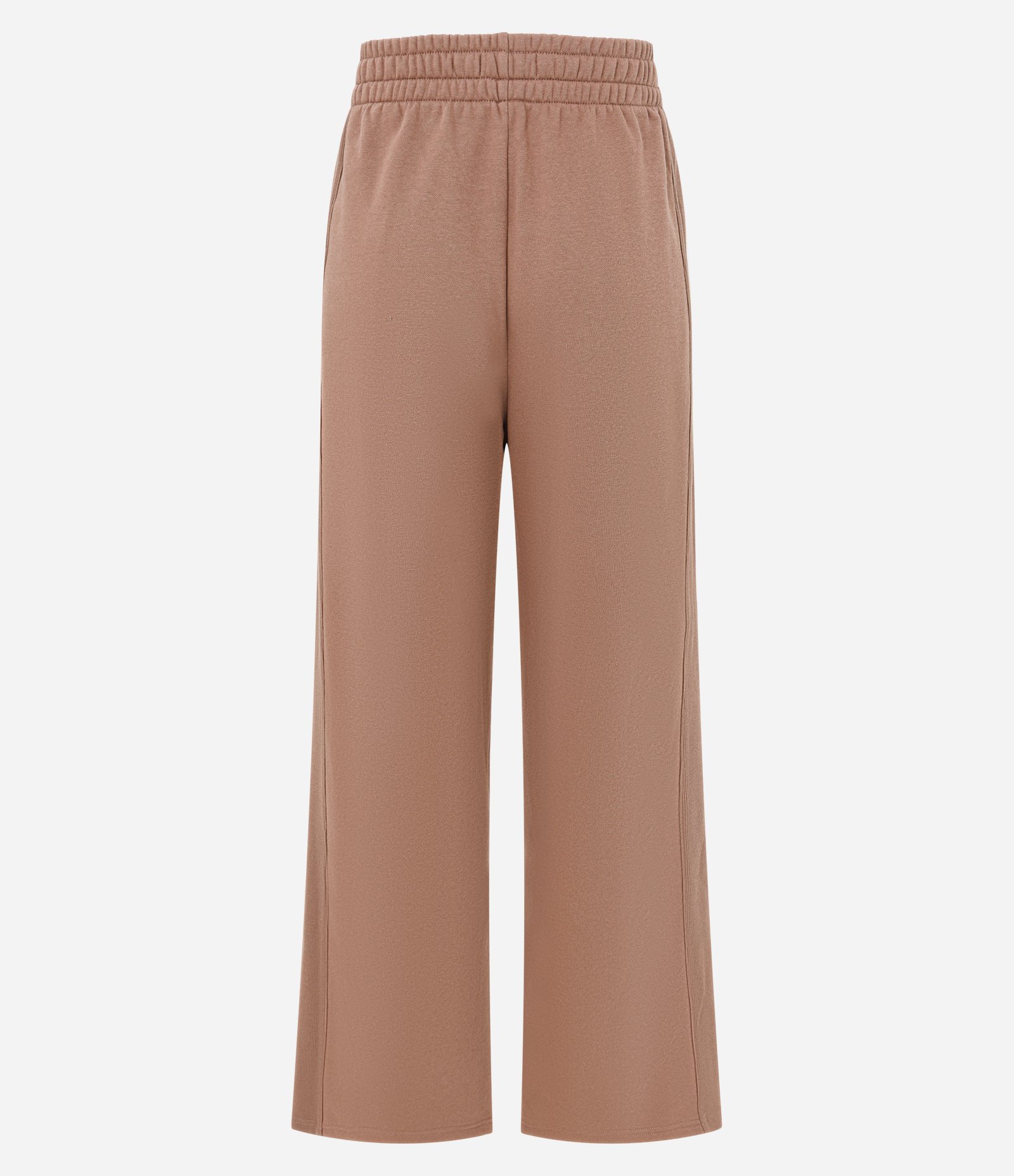 Calça Reta Esportiva em Algodão com Cós Elástico Marrom 6