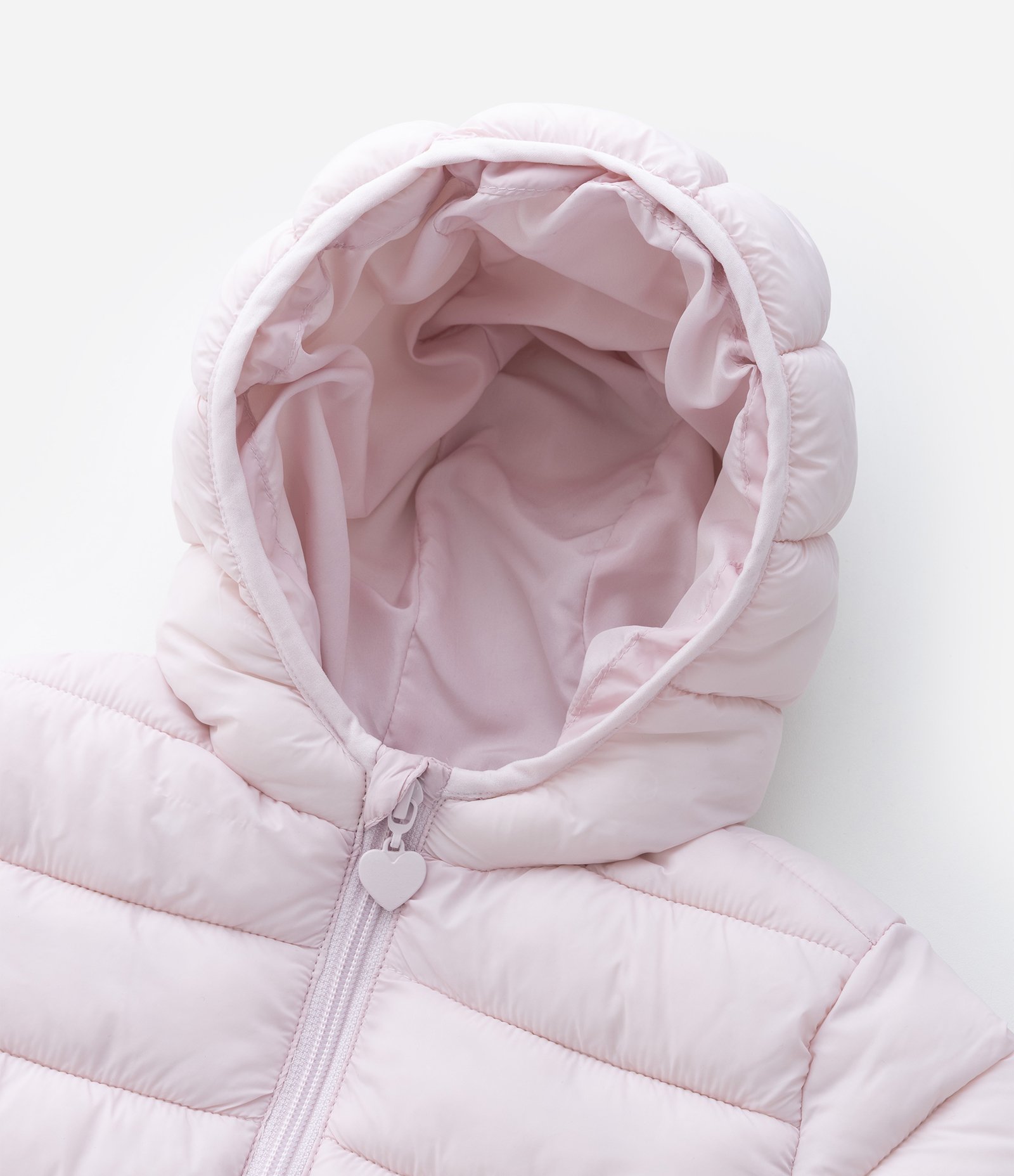Jaqueta Puffer Infantil com Capuz - Tam 1 a 6 anos Rosa Claro 5