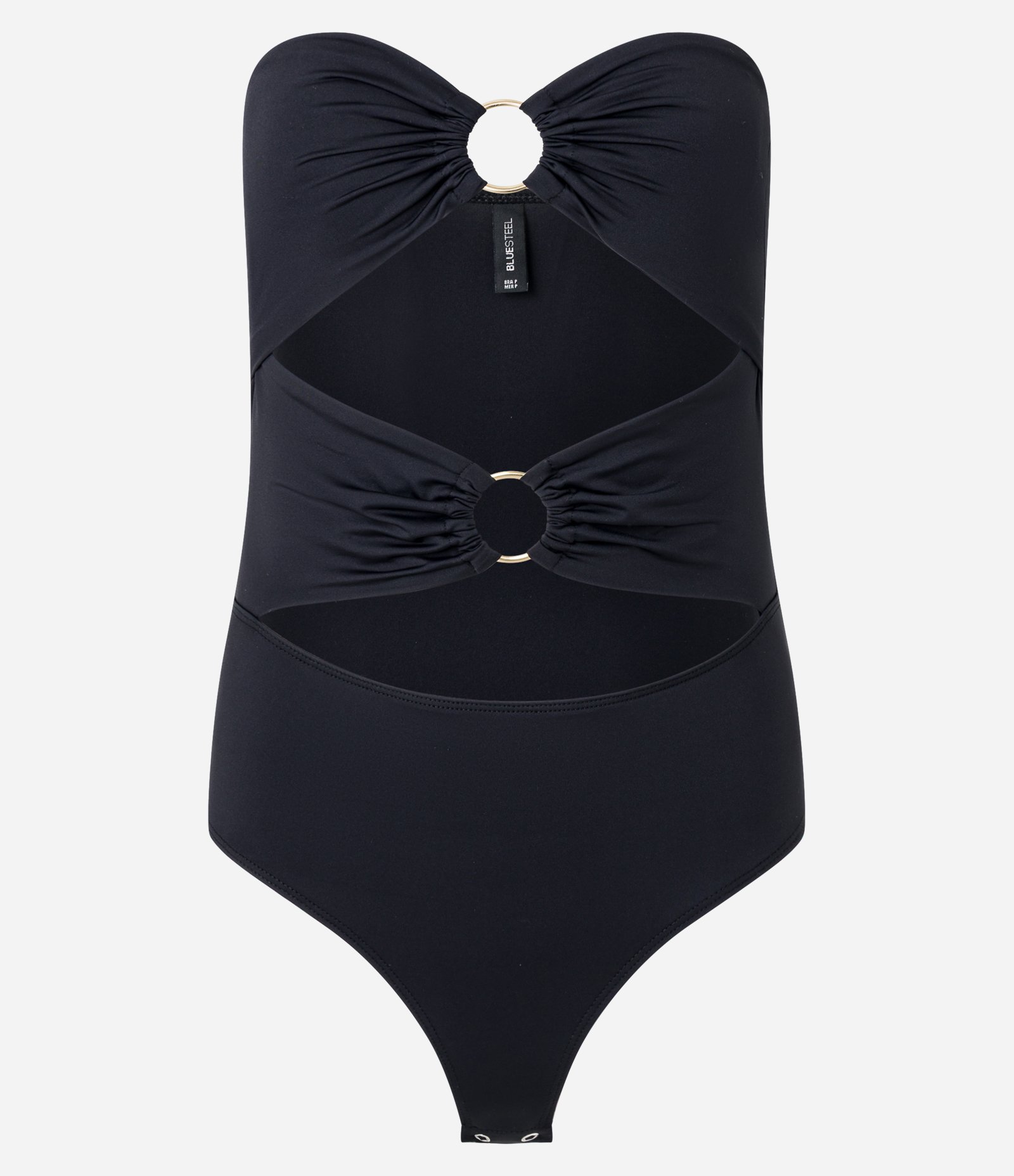 Body em Poliamida Sem Manga com Recortes e Aviamento de Metal Preto 5